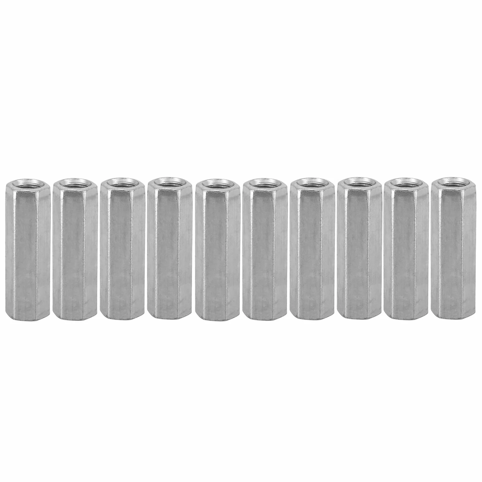 Nakrętki Sześciokątne M8 Ocynkowane Stal Węglowa Gwint Wewnętrzny 10 Sztuk M8x40 12mm