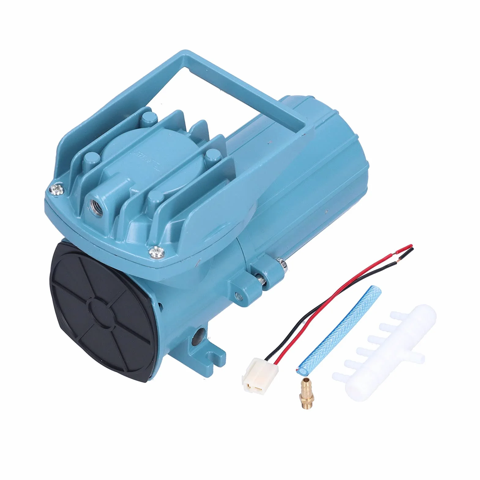 Fabater Pompa Tlenu DC 12 V 18 W do Akwarium, Pompa Powietrza do Akwarium o Konstrukcji Bezolejowej, Wysokociśnieniowa Napowietrzająca 38 L/min Systemu Hydroponicznego W Stawie Akwakultury