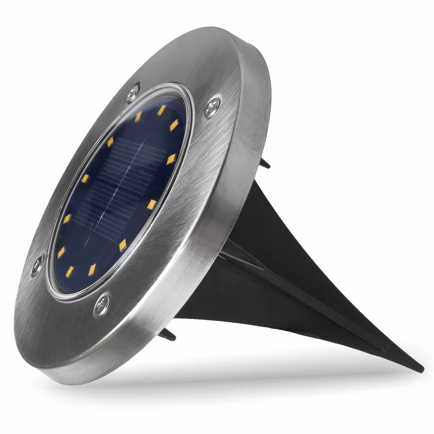 Maclean MCE318 6-pak lamp solarnych LED z kolcem do mocowania w ziemi, 12 diod LED SMD neutralna biel 4000K 0,7 W lampa solarna do oświetlenia ścieżek zewnętrznych, oświetlenie ogrodowe IP44 (6)