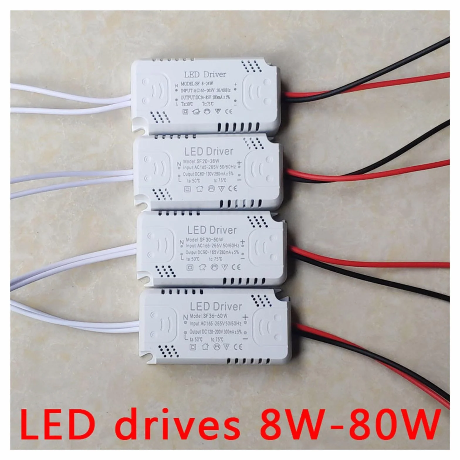 Sterownik LED, płytka 300 mAh, 8-24 W, 20-36 W, 30-50 W, 36-60 W, 70 W, 60-80 W, zasilacz LED, transformator oświetleniowy do zasilania lamp LED (kolor: 20-36 W)