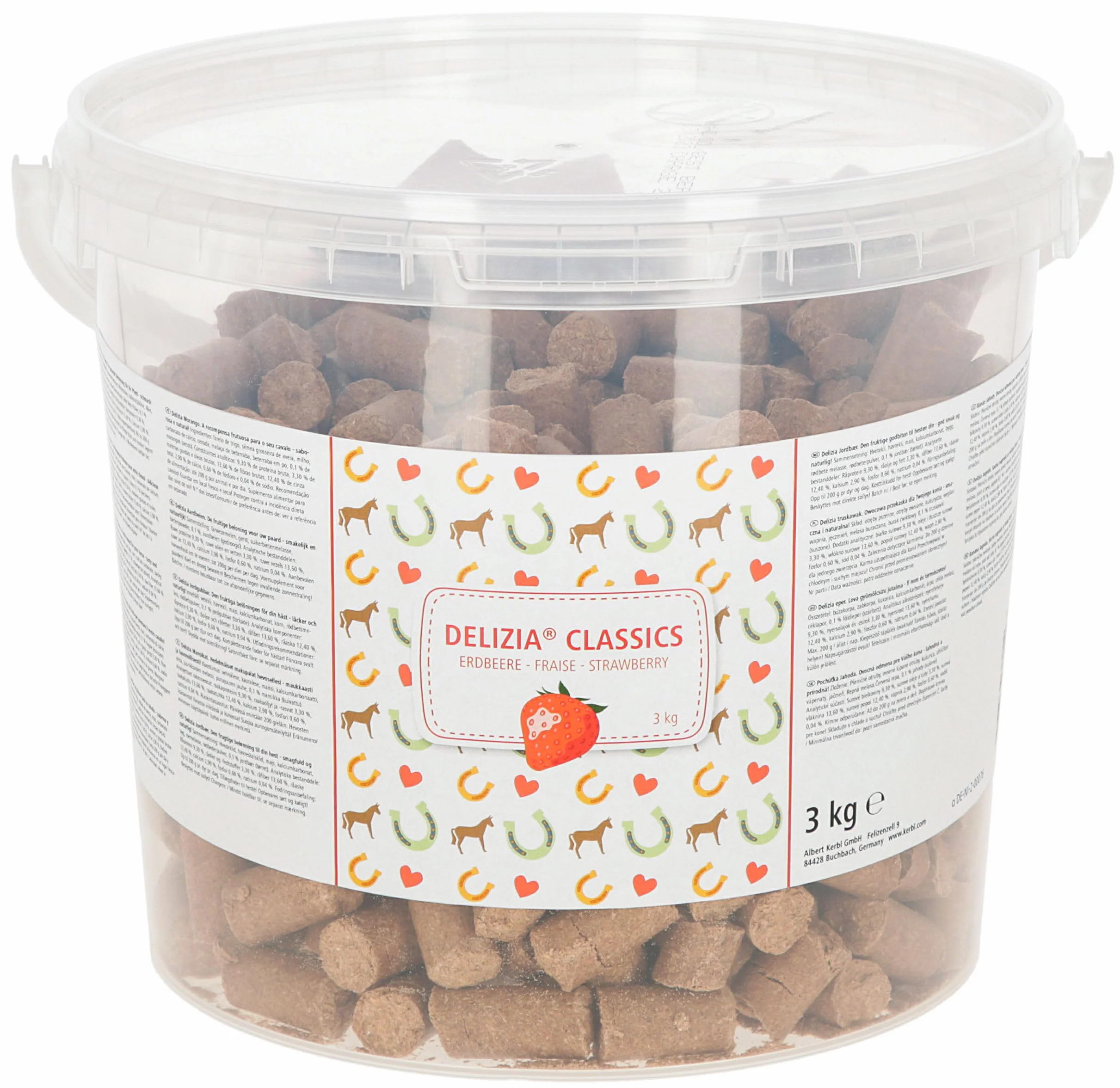 Kerbl Delizia Sweeties truskawka, 1 opakowanie (1 x 3 kg)
