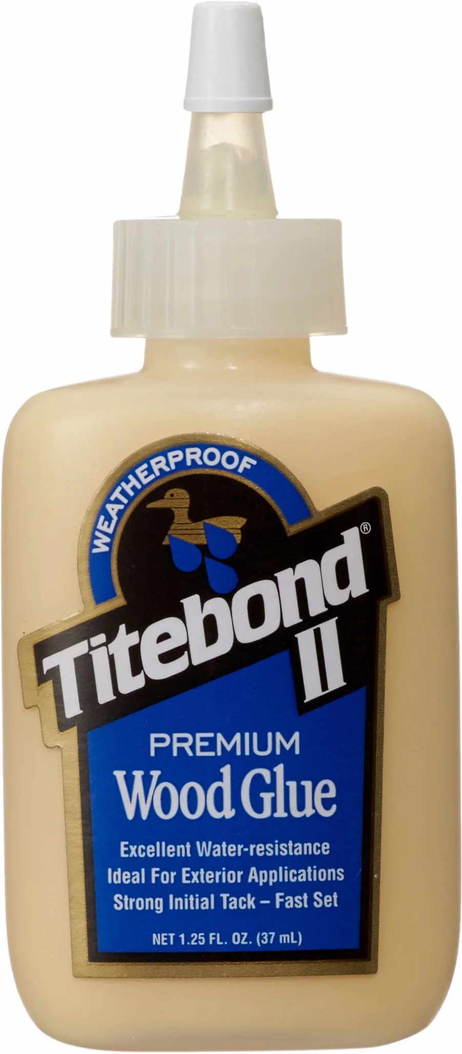 Titebond II Premium klej do drewna, wodoodporny klej do drewna, do użytku profesjonalnego, rozmiar: 37 ml, 1 sztuka, 500-1