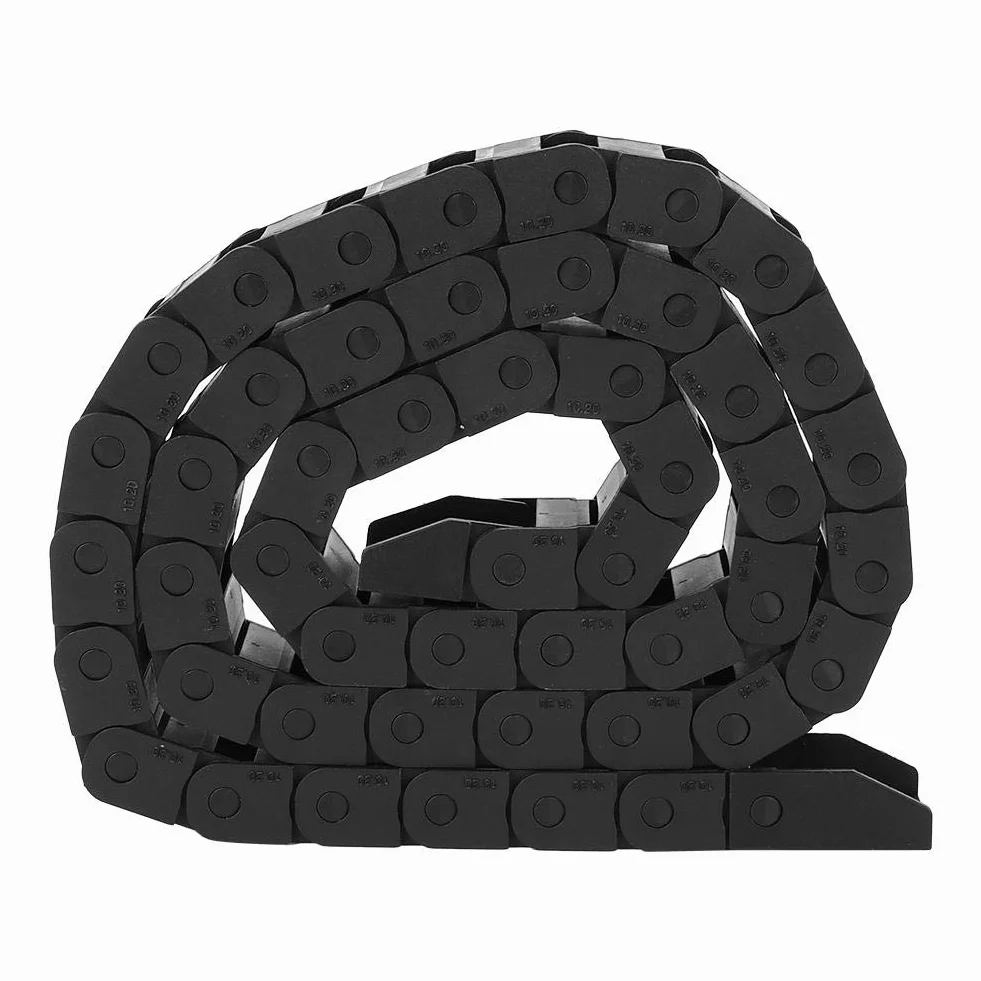 1m R18 Kabelschleppkette Schwarz Nylon Drahtträger CNC Werkzeugmaschine 10x20mm