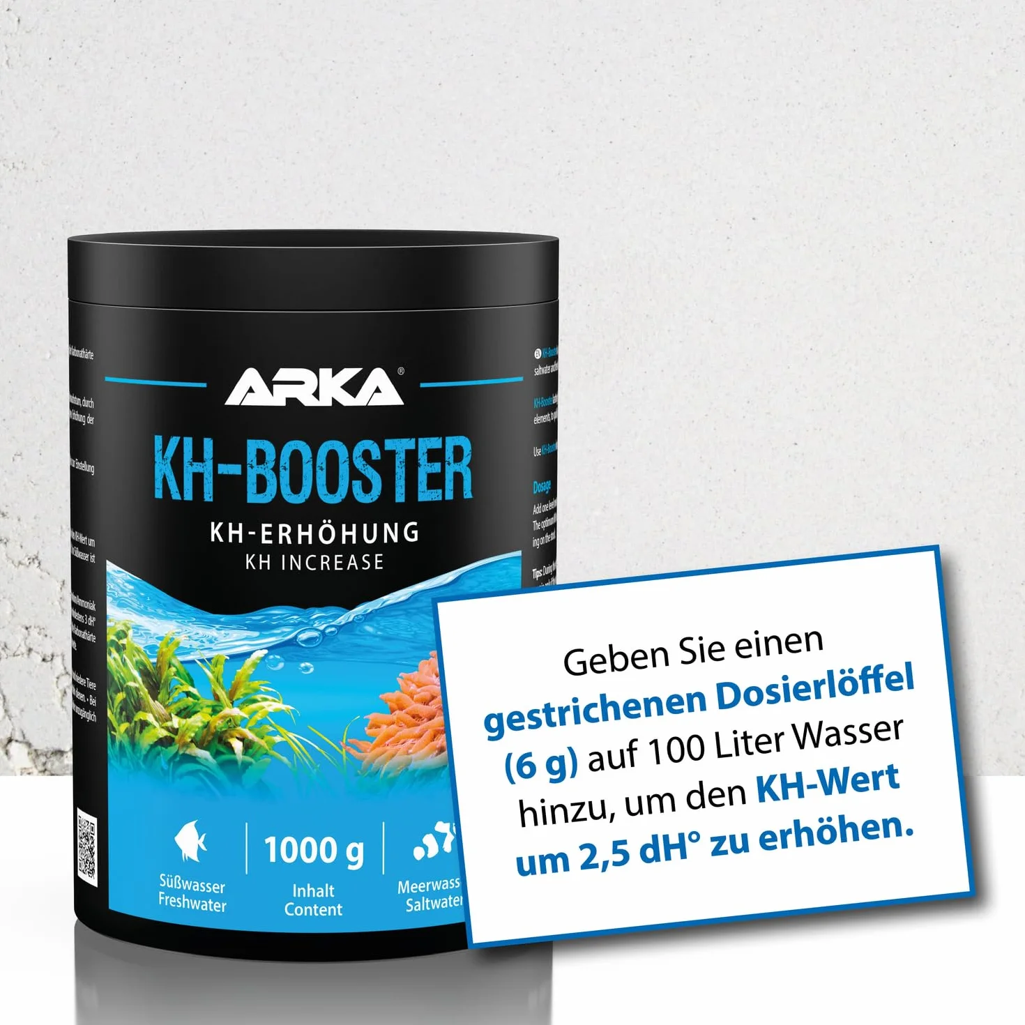 MICROBE-LIFT KH Booster – podwyższenie twardości węglanowej KH do akwarium słodkowodnego i morskiego z przydatnymi bakteriami, 1000 g