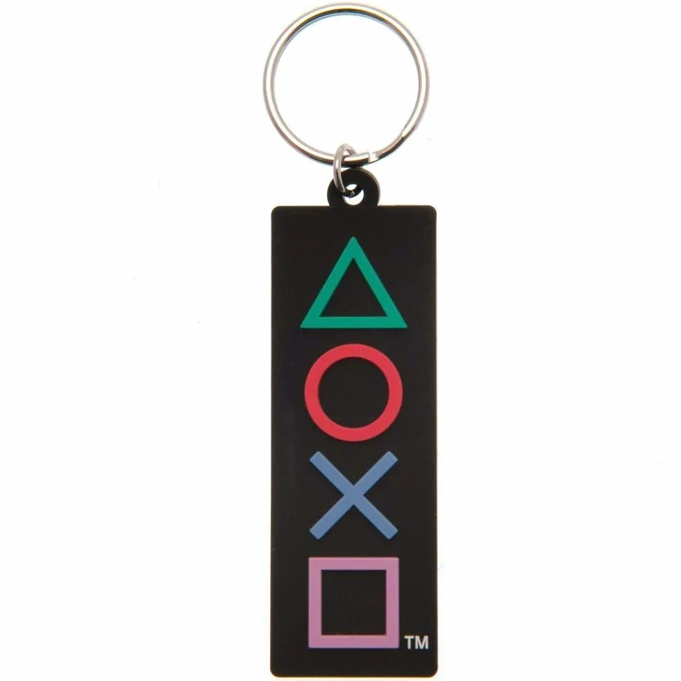 Pyramid International Playstation (kształty) gumowe breloki, wielokolorowy, jeden rozmiar, multi, rozmiar uniwersalny