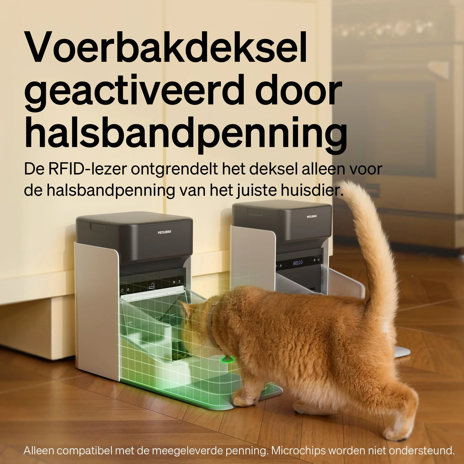 PETLIBRO Automat do karmy dla kotów RFID, 5G Wi-Fi, automatyczny dozownik karmy dla kotów z czujnikiem Collar-Tag, automatyczny dozownik karmy dla kotów z aplikacją, 1-10 posiłków, 3 l (biały)