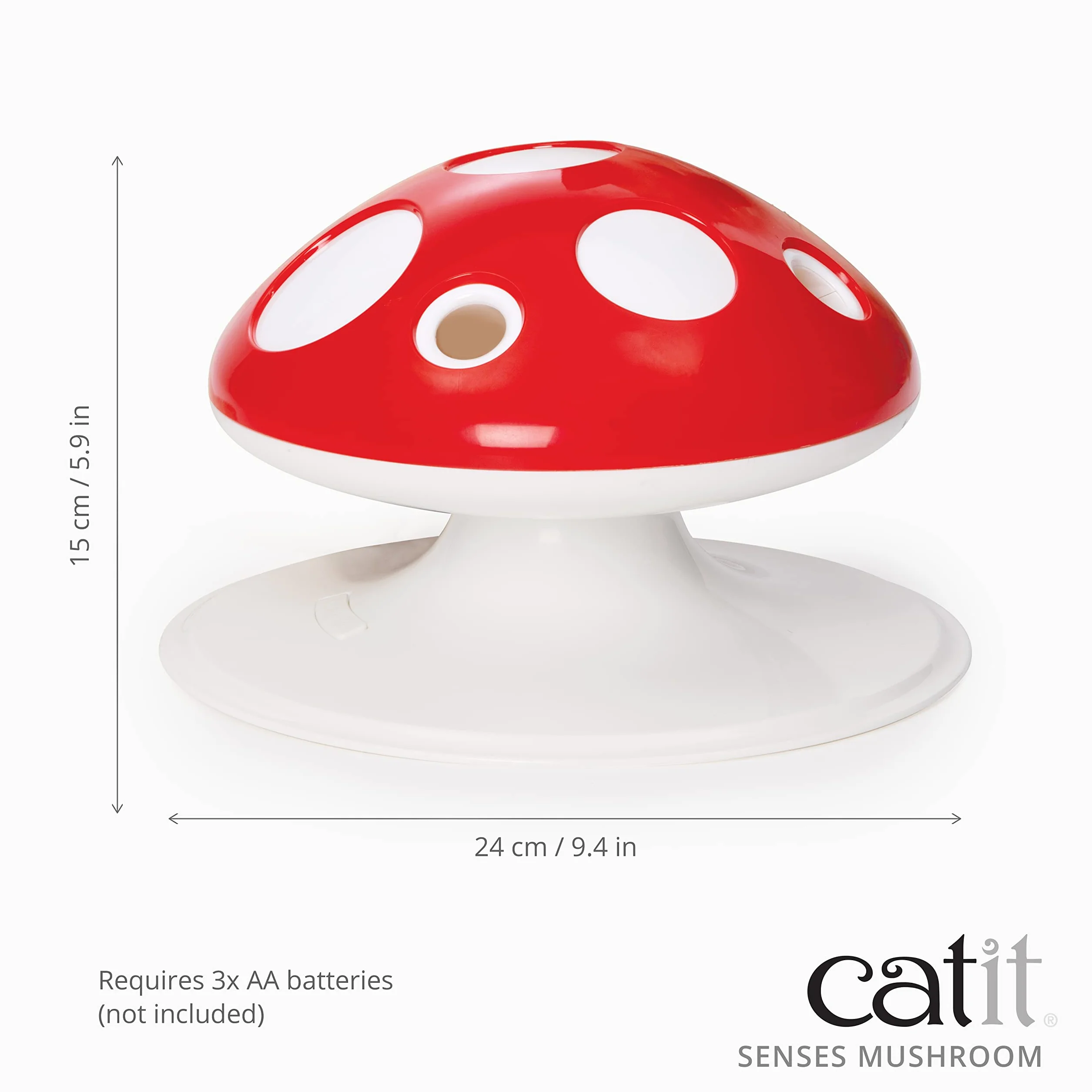 Catit Senses 2.0 Mushroom - interaktywna zabawka z piórami 360 stopni dla kotów z dwoma trybami zabawy