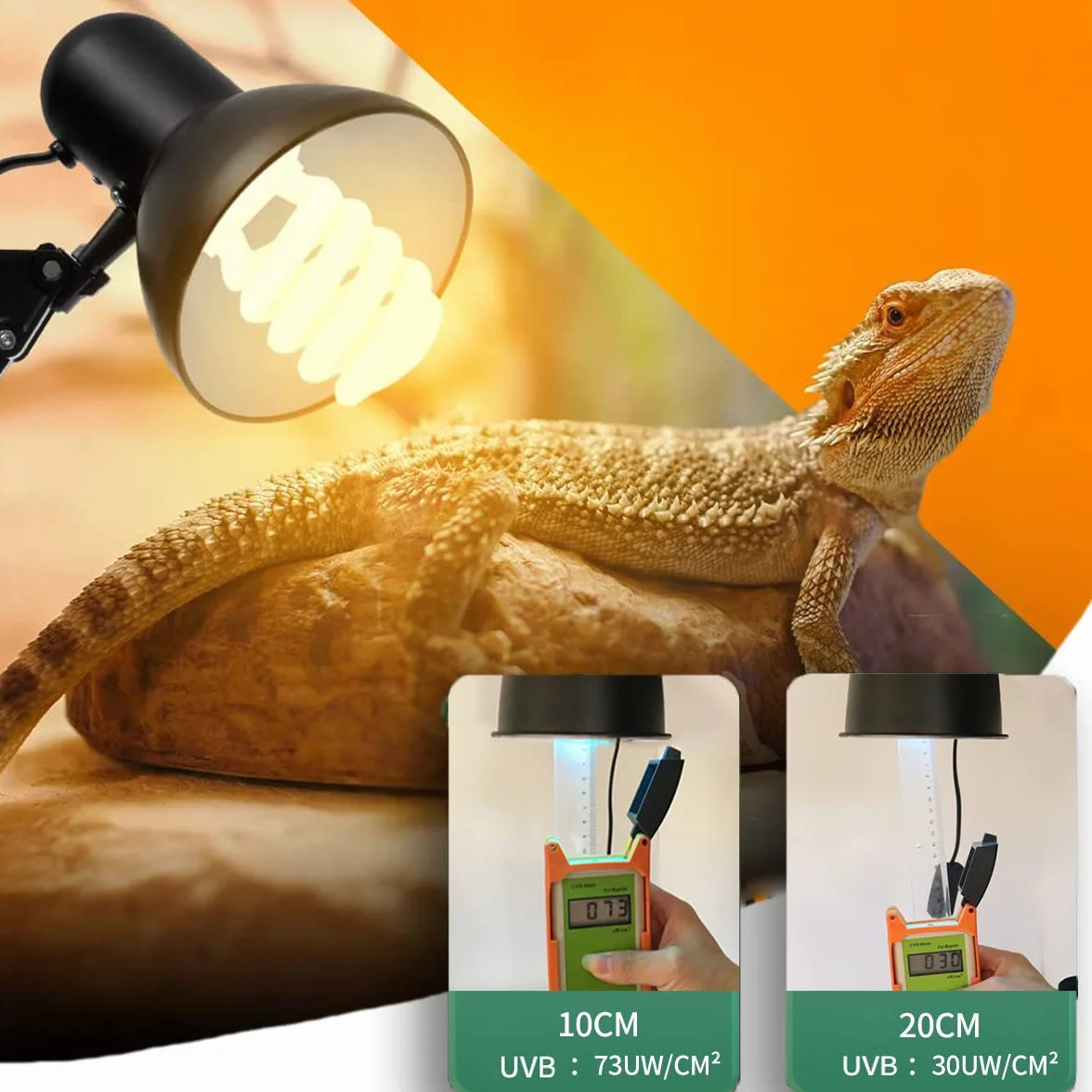 Żarówki UVB dla gadów Żarówka żółwia dla żółwi wodnych Tropikalne lampy terrarium Energooszczędny suplement wapnia dla płazów lasów deszczowych jaszczurka wąż (UVB5.0 26W)