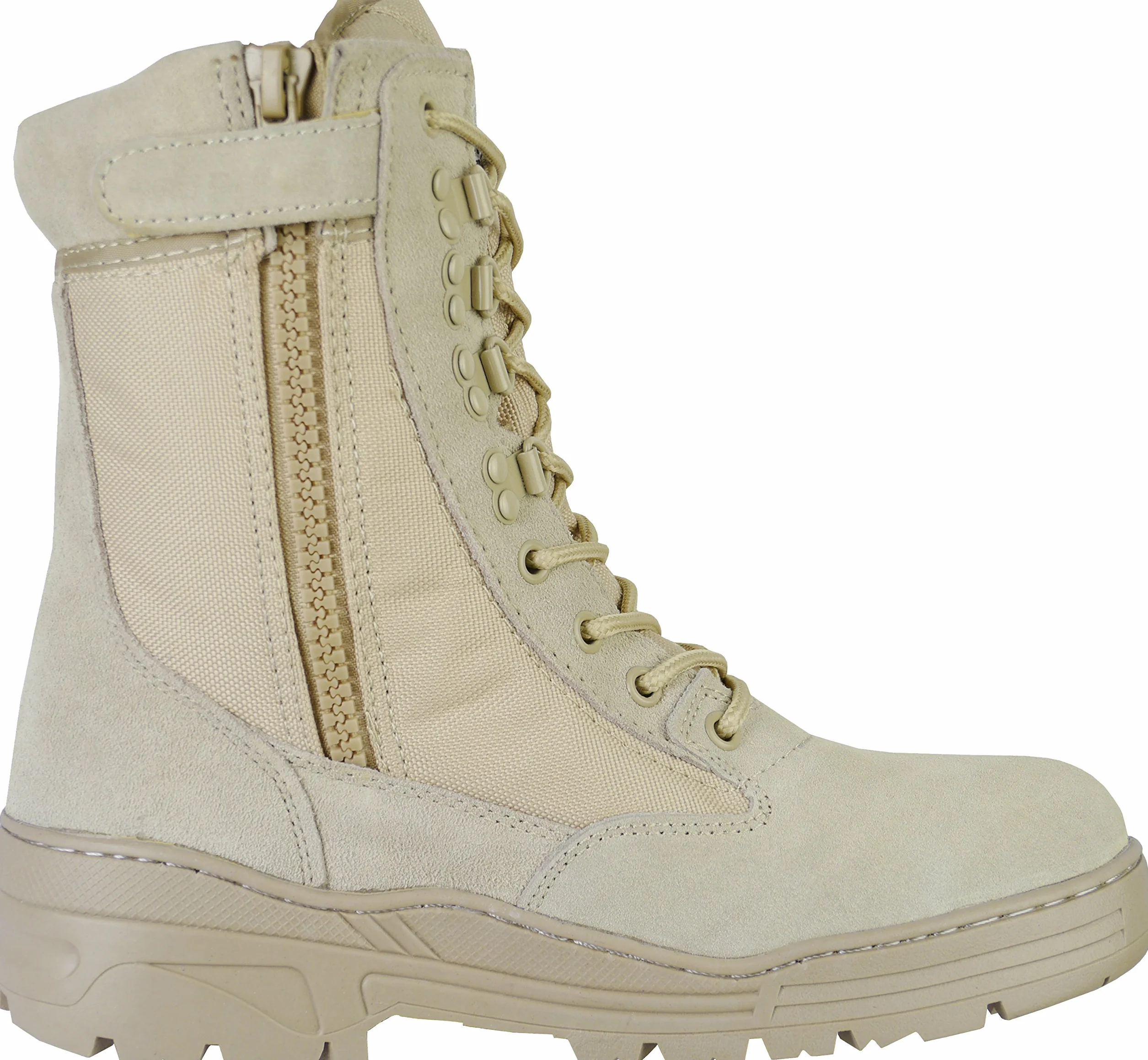Savage Island Army Patrol Combat Boots Desert Side Zip