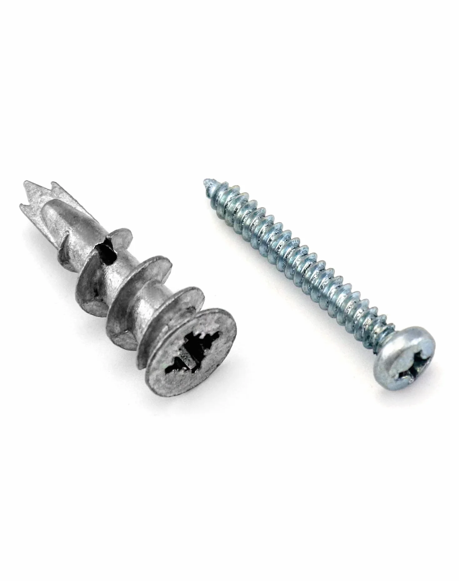 QWORK® Kotwy do płyt gipsowo-kartonowych, kotwy do płyt gipsowo-kartonowych, kotwy do płyt gipsowo-kartonowych, ze śrubami, do mocowania w betonie, cegle, płyt gipsowo-kartonowych, opakowanie 20 szt.