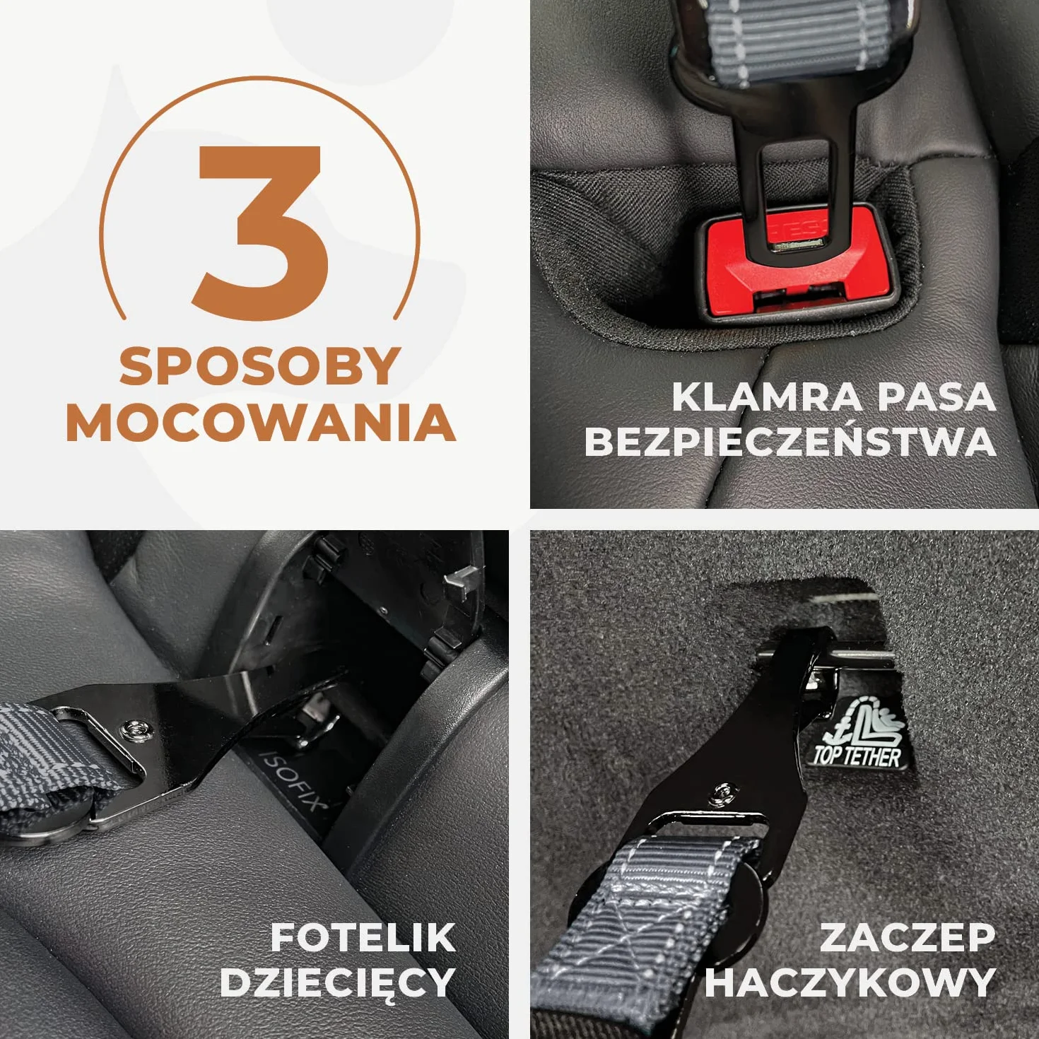 38-95cm Pas Bezpieczeństwa dla Psa – Pasy dla Psa do Samochodu – Wytrzymały i Mocny Pas Samochodowy dla Psa – Elastyczny Pas Bezpieczeństwa dla Psów – Uniwersalne Pasy do Przewozu Psa (Szary)