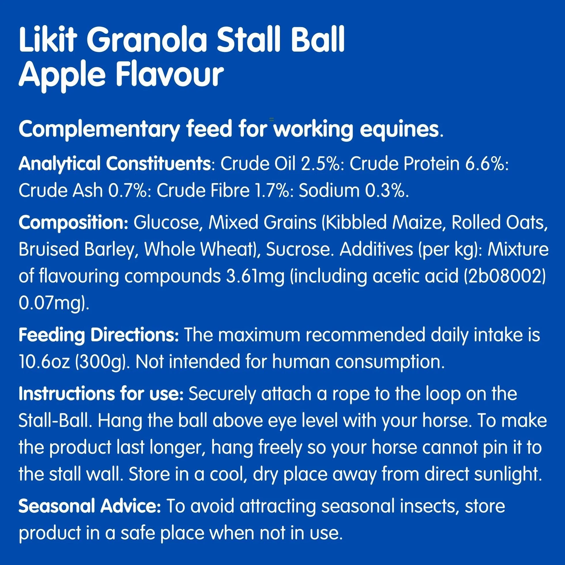 Likit Granola Stall-Ball Przysmak dla konia, 1,6 kg, aromaty jabłka, mieszane jagody, mięta pieprzowa, melasa, długotrwałe, nudne i łagodzące stres, 1,6 kg