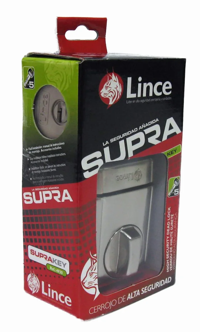 Lince Zamek Supra Key 4930-Hl mosiężna powłoka