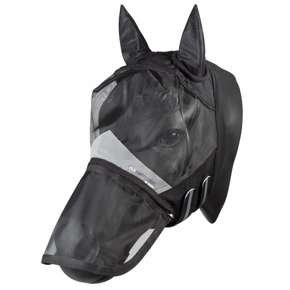 Pfiff Fly Protection maska na muchy z ochroną UV, czarna