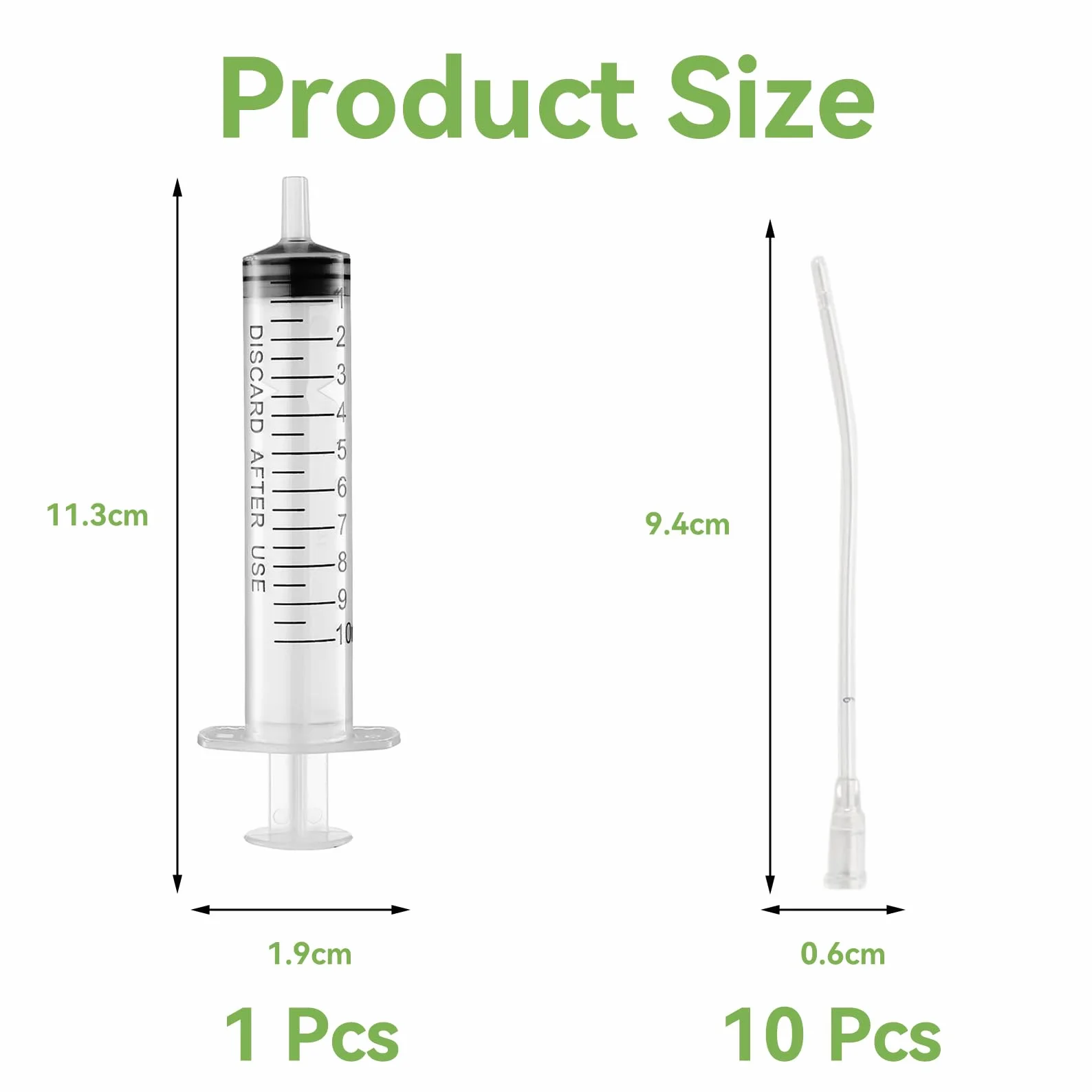 10 strzykawek z wężem, strzykawka 10 ml, strzykawka 10 ml, 10 ml, 10 ml, wąż do karmienia Jungvögel, zawiera strzykawkę 10 ml, dla zwierząt domowych z mlekiem i wodą oraz podawaniem leków