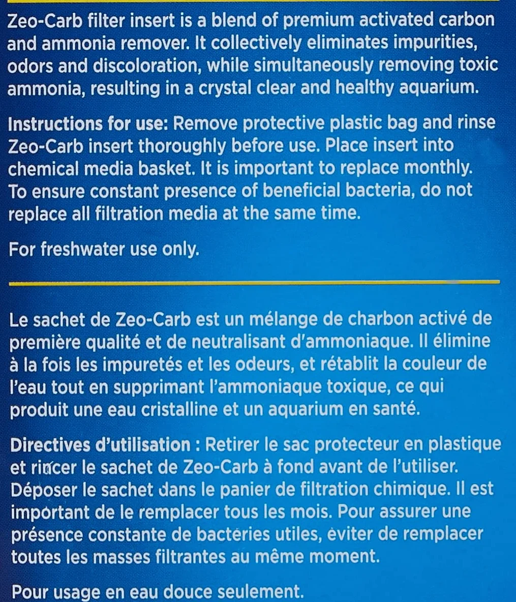 Fluval C2 Zeo Carb do filtracji mechanicznej 210 g 3 sztuki