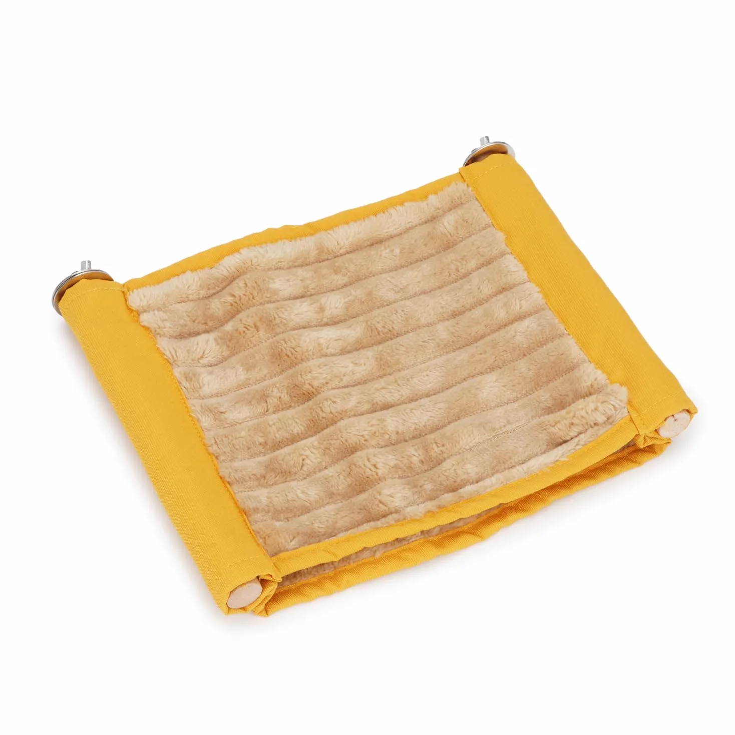 Wontee Chomik, pluszowy hamak, ptak, wiszące legowisko dla szczura, wiewiórki, szynszyli, myszkół, świnki morskiej, małych papug, papuga, papuga, papuga, ptak, kanarek (rozmiar M, żółty)