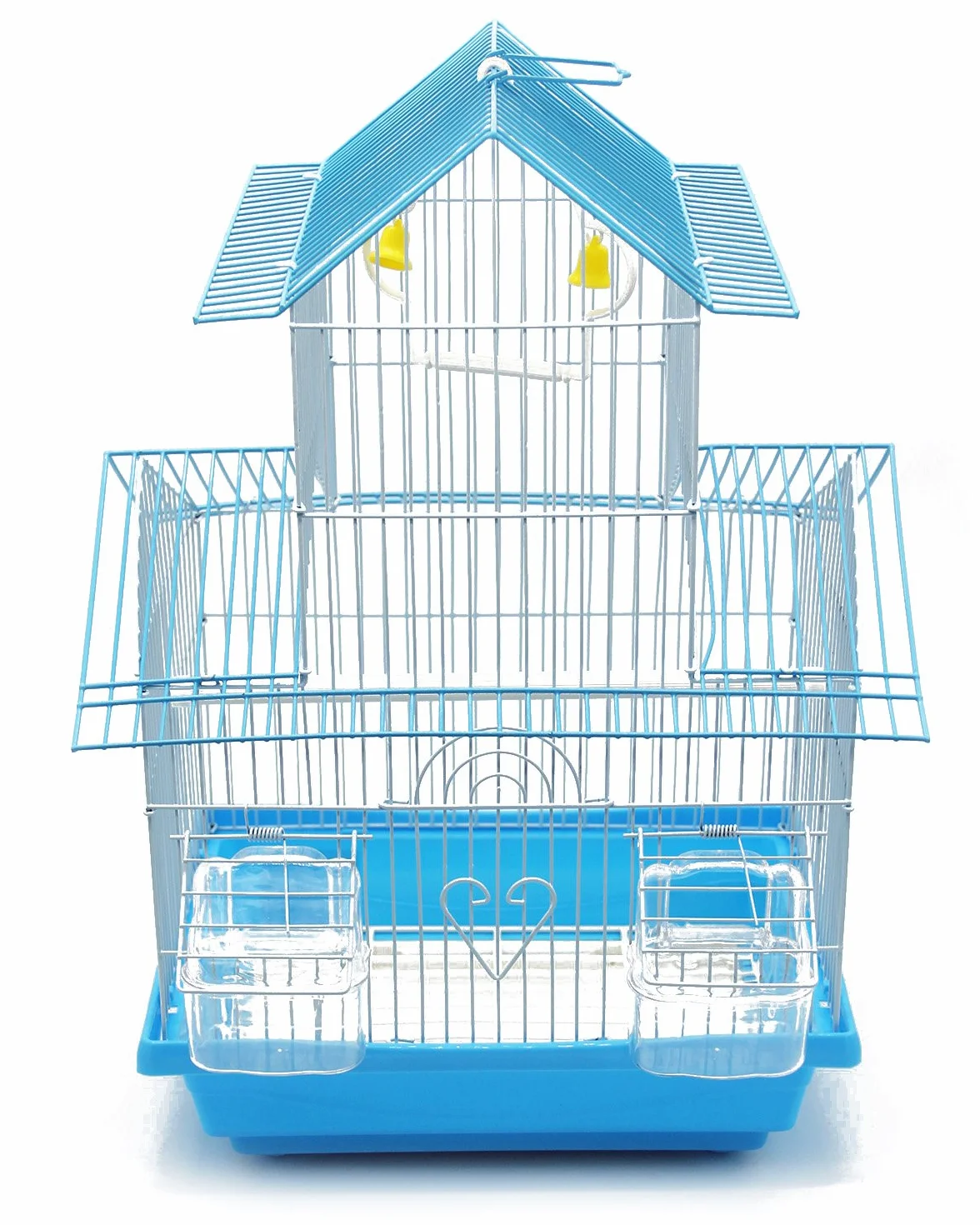BPS Metalowa klatka dla ptaków z karmnikiem 2 rozmiary M/L 30x23x47 cm