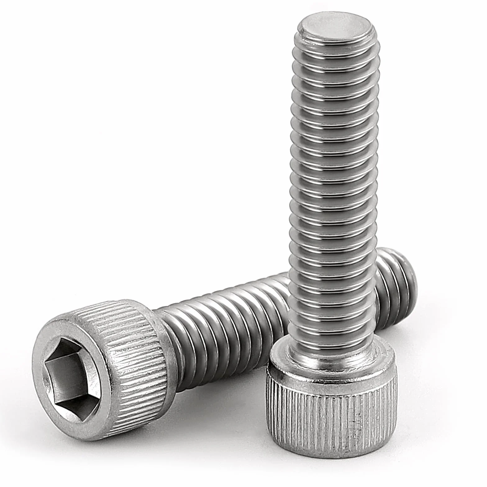 Śruby z łbem walcowym M8-1,25 x 90 mm, metryczne, imbusowe, stal nierdzewna 304, pełny gwint, jasne wykończenie, gwint maszynowy, 10 szt