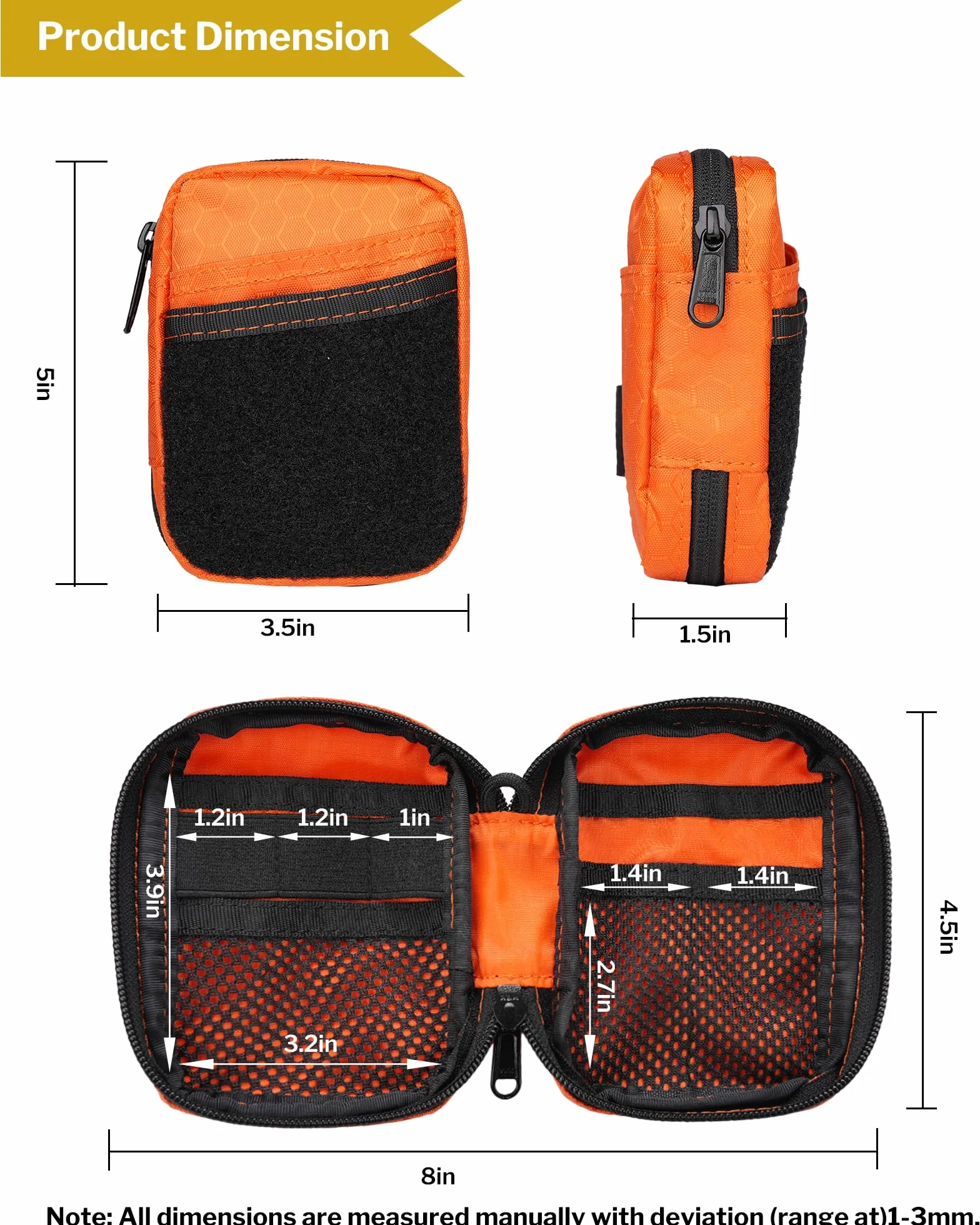 VIPERADE VE31 EDC Organizer mini torba na narzędzia z YKK zamkiem błyskawicznym