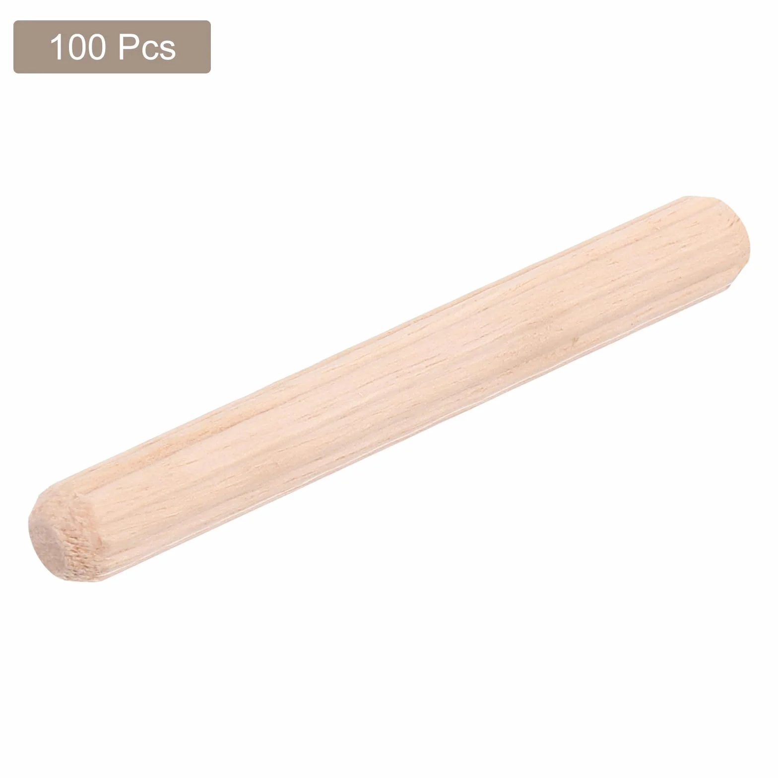 QUARKZMAN Zestaw 100 kołków drewnianych 6 x 50 mm do obróbki drewna i mebli