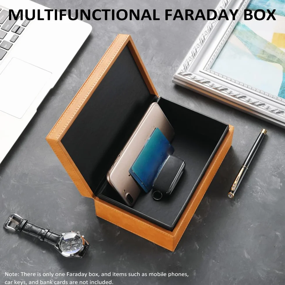 Faraday Box kluczyk samochodowy skórzana skrzynka z ochroną przed promieniowaniem ETC NFC RFID blokada sygnału