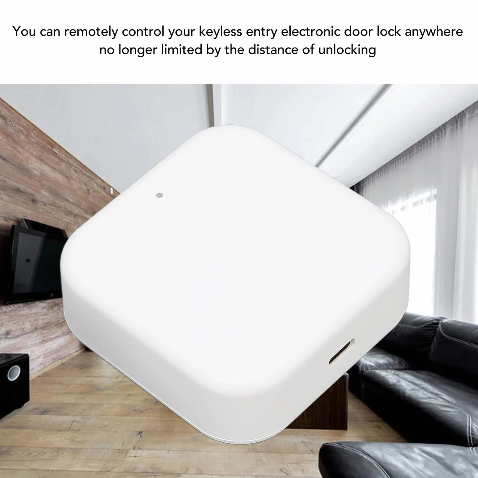 Inteligentna Blokada Drzwi Bramka Wi-Fi, Inteligentna Bramka Wi-Fi Praca ze Sterowaniem Głosowym w Aplikacji TTLock, Zdalne Sterowanie Blokada Drzwi Deadbolt, Mostek Wi-Fi do Sterowania Głosowego