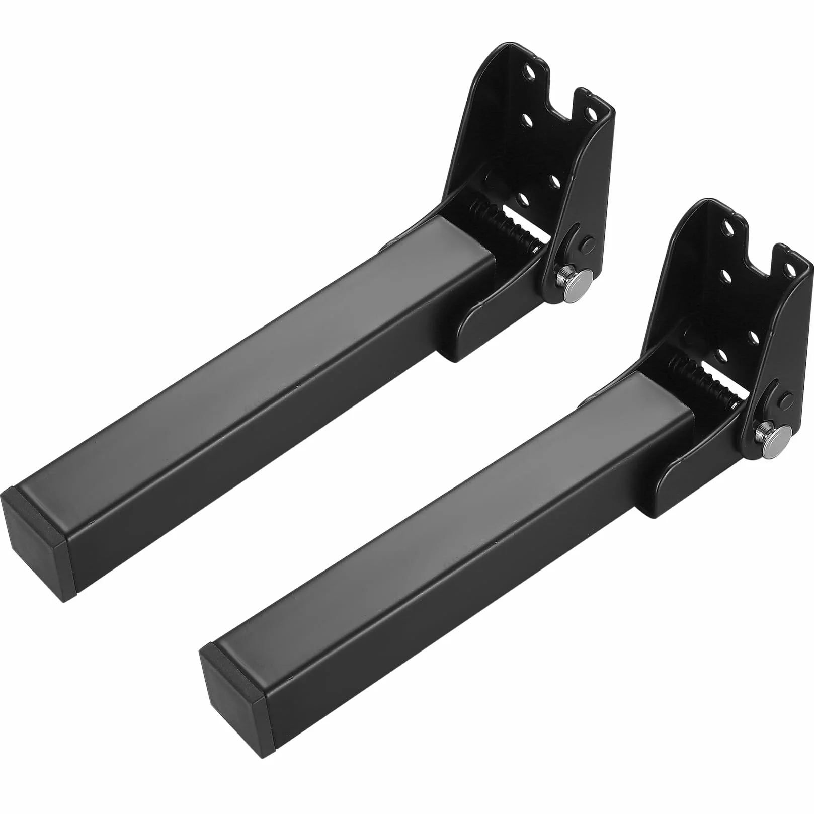 Składane Nogi Meblowe 20 cm - Czarne, Metalowe do Stołu, Sofy, Biurka, Szafy i Innych Mebli (2 Sztuki)