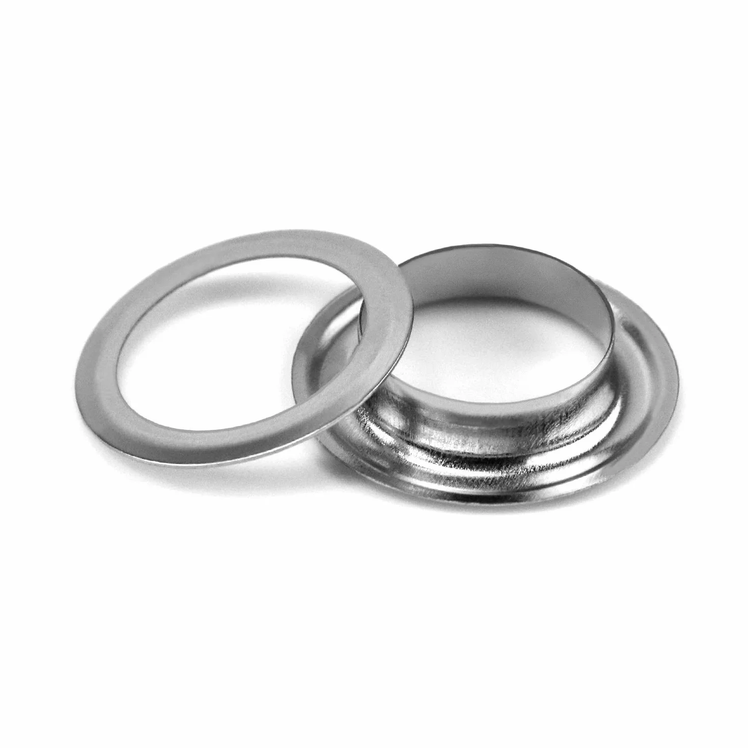QWORK Zestaw narzędzi do przelotek, 500 sztuk przelotek i 500 sztuk podkładek do oczek, 12 mm (1/2 cala), srebrny, do butów, odzieży, plandek z tkaniny skórzanej, washer self backing