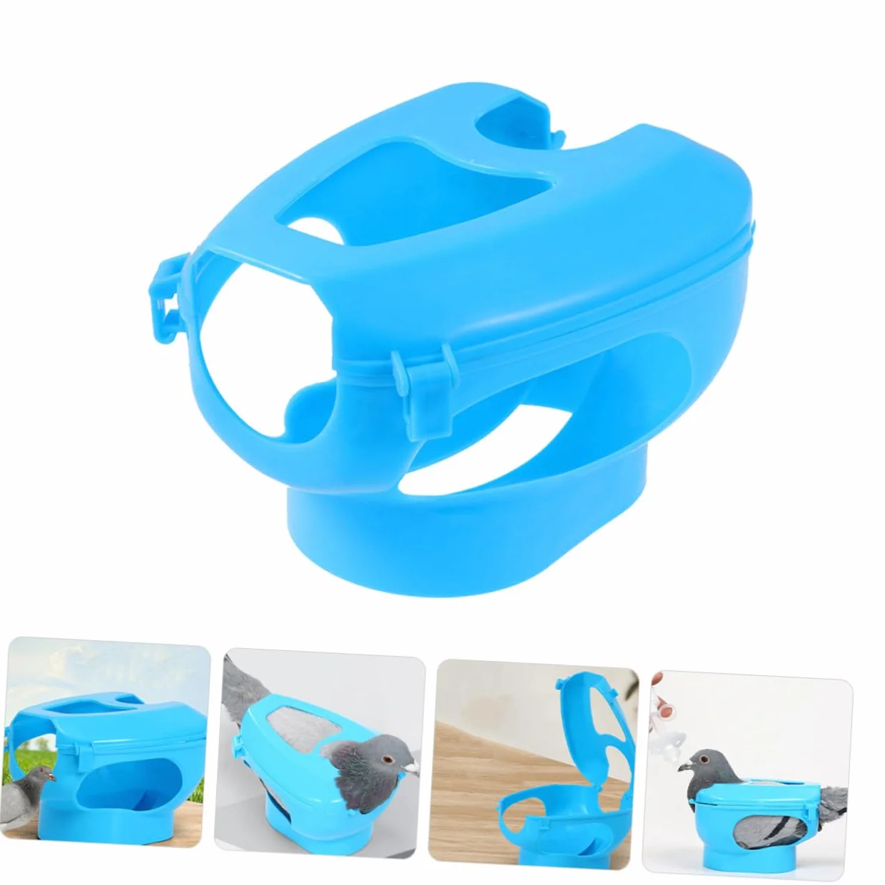 Toyvian 2 Szt. Niebieskich Plastikowych Uchwytów Do Iniekcji dla Gołębi Ramka Mocująca Do Karmienia i Leczenia Gołębi Praktyczny Stojak Ptaki z Ażurowym Wzorem