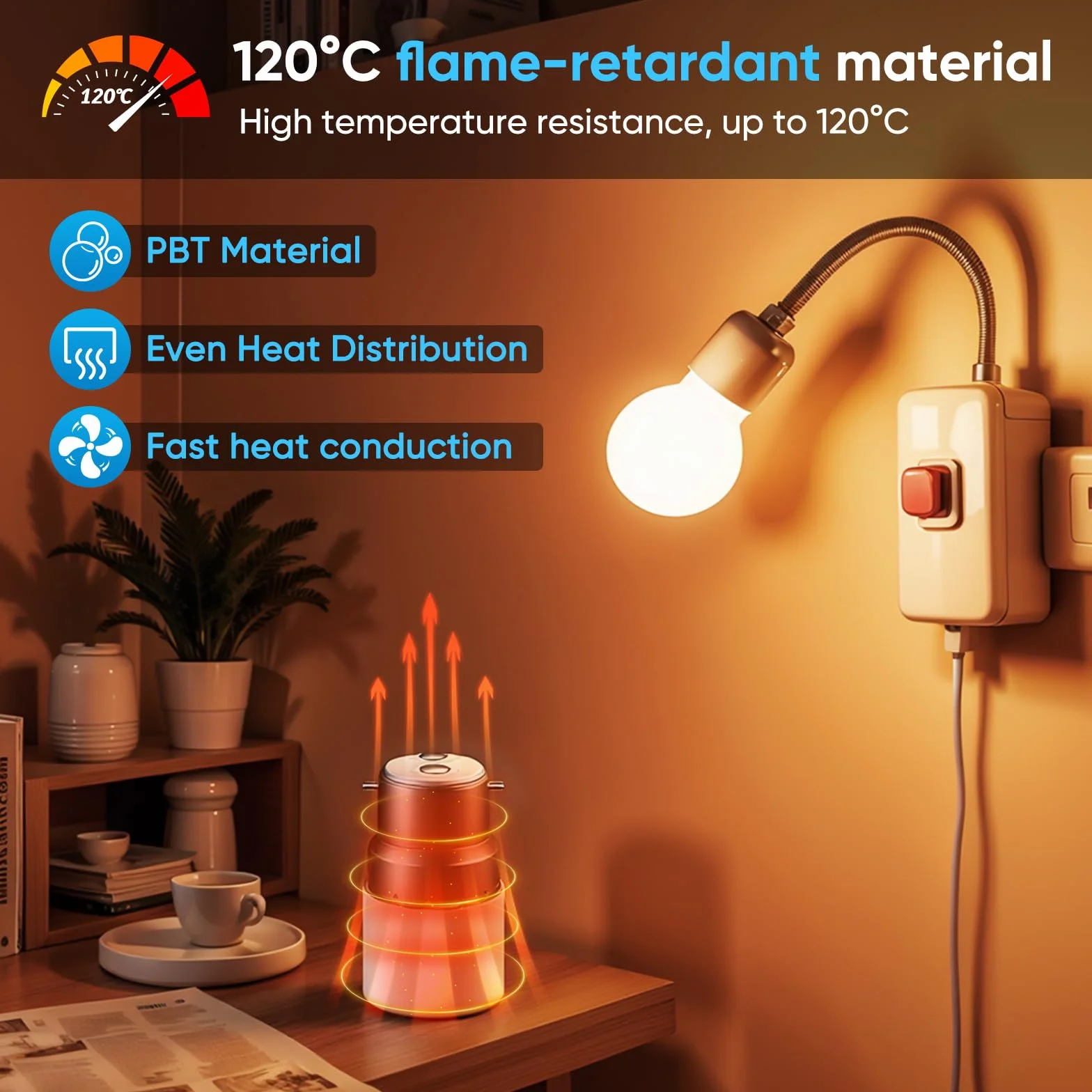 3 x B22 na gwint E14, B22 do E14, odporny na wysokie temperatury, 0~250 V, oprawka bagnetowa do żarówek LED, energooszczędna