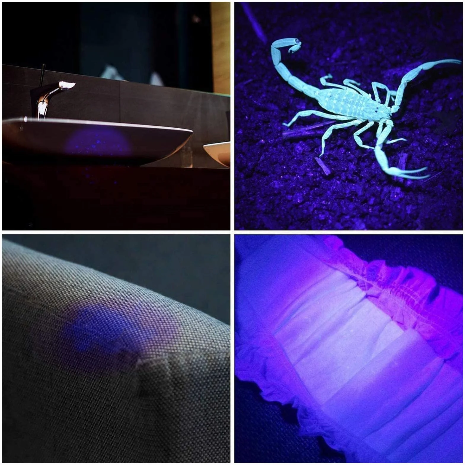 Latarka UV, 20W 365nm LED Latarka Ultrafioletowa USB Akumulator Przenośny Detektor światła Ultrafioletowego, Wykrywacz Moczu Zwierząt Domowych Światło dla Psa Kot Suche Plamy