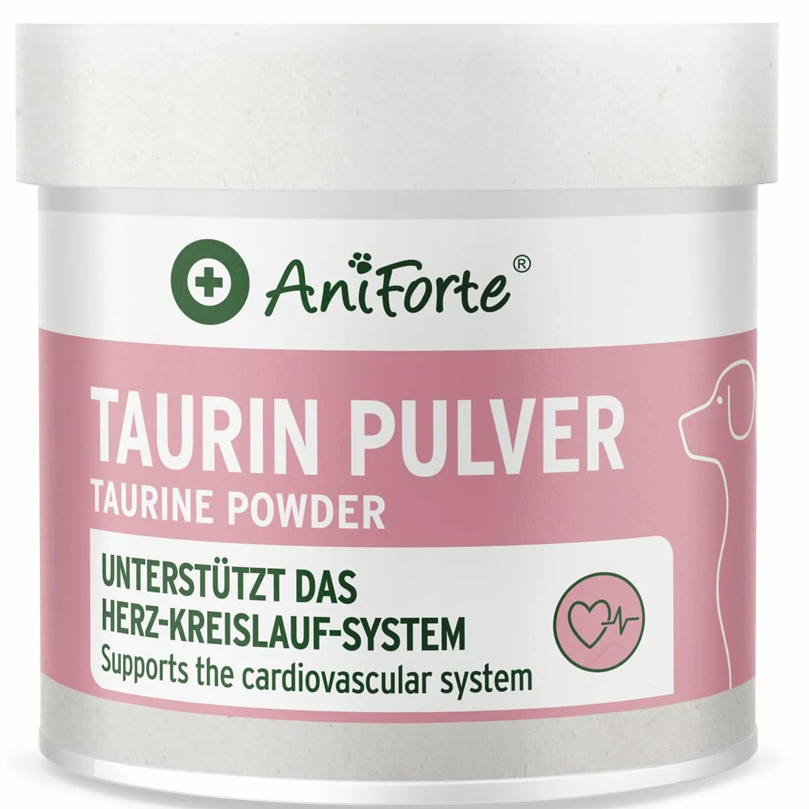 AniForte Taurin für Hunde 100g - Rein, essentielle Aminosäure, Unterstützung Abwehrkraft & Zellstoffwechsel, Erhaltung Herzfunktion & Herzkreislaufsystem, wertvolle Futterergänzung (100 g)