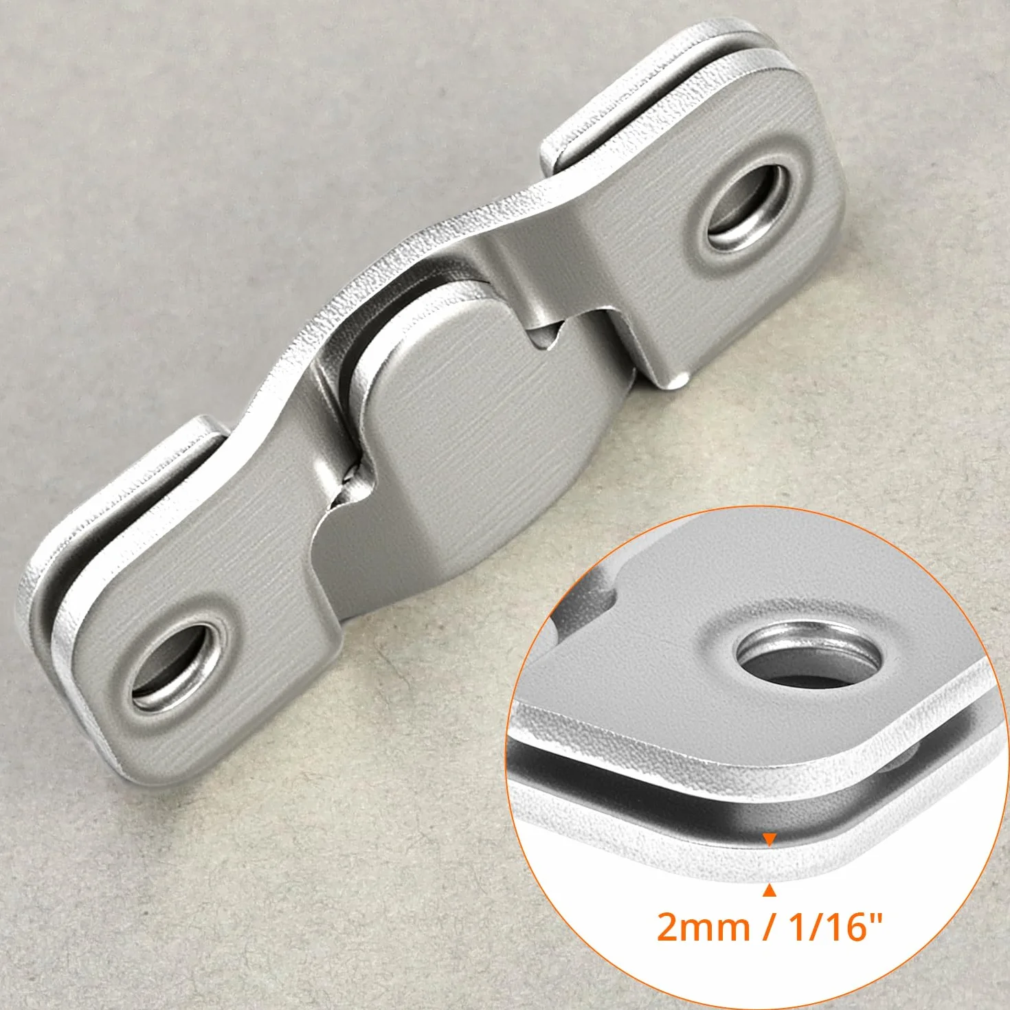 QWORK® 10 par blokujących haczyków Haczyki do obrazów Haczyki do zawieszania lusterek Łączniki meblowe - Stal nierdzewna - 44x19 mm