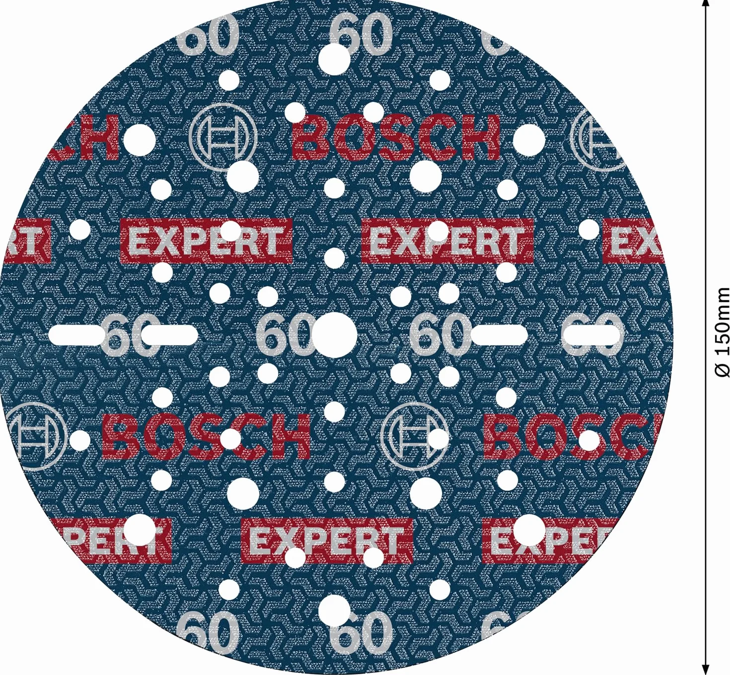 Bosch 50x EXPERT O780 tarcza szlifierska do folii, 150 mm (do twardego drewna, farba na drewnie, Ø 150 mm, ziarnistość 60, profesjonalne akcesoria szlifierka mimośrodowa)