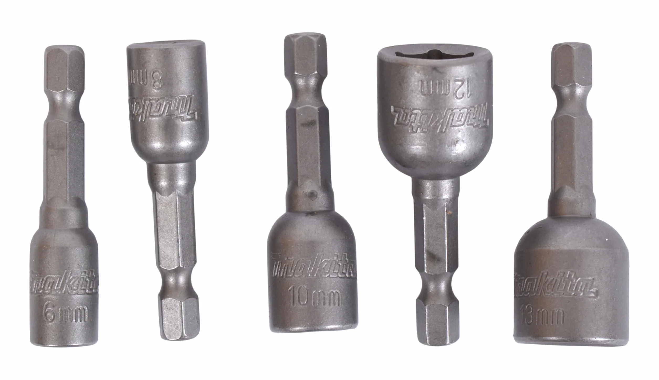 Makita B-39154 zestaw kluczy nasadowych 1/4" 5-częściowy, SW6 - SW13, magnetyczny, klucz nasadowy o długości 50 mm