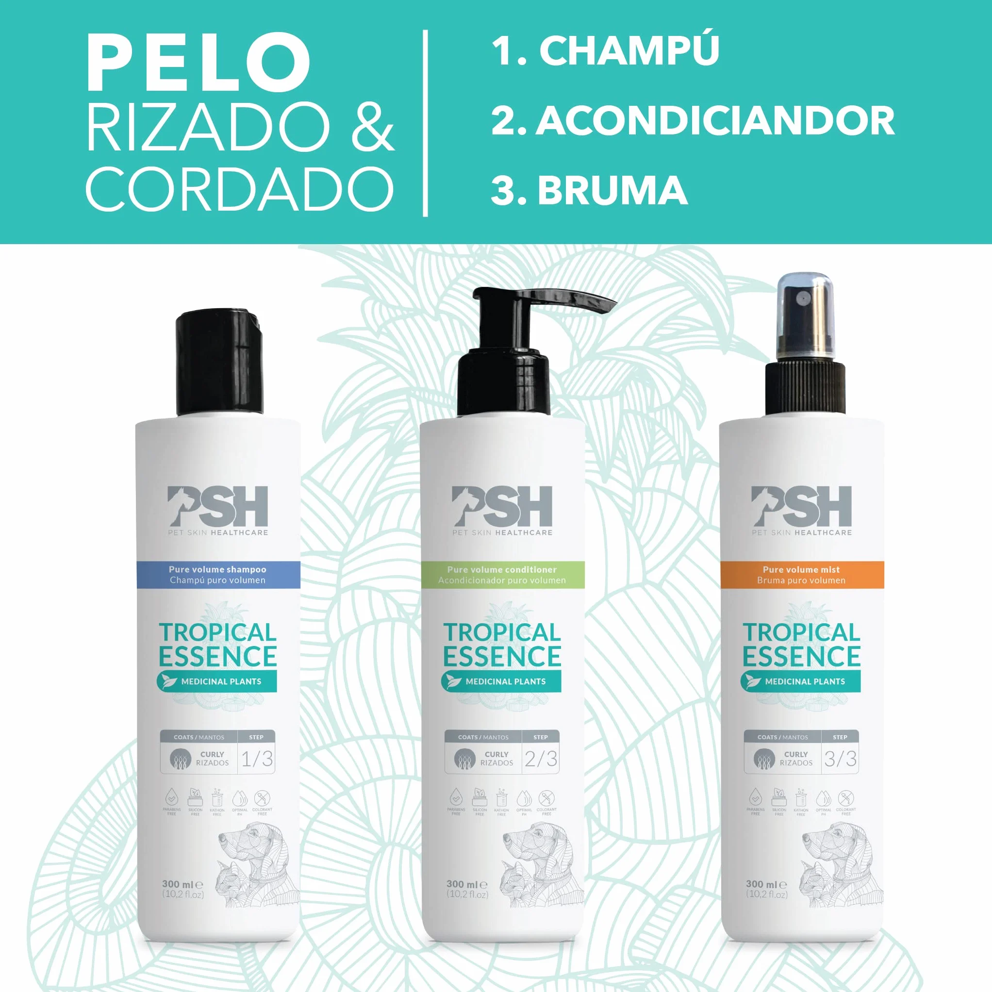 PSH Tropical Essence Conditioner odżywka dla psów, oczyszczająca pielęgnacja, 300 ml