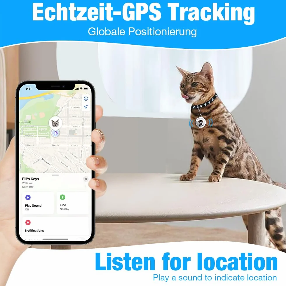 Mini lokalizator GPS dla kotów, psów, zwierząt domowych, wodoszczelny, śledzenie lokalizacji w czasie rzeczywistym, przywoływania psów, bagażnika, plecaka