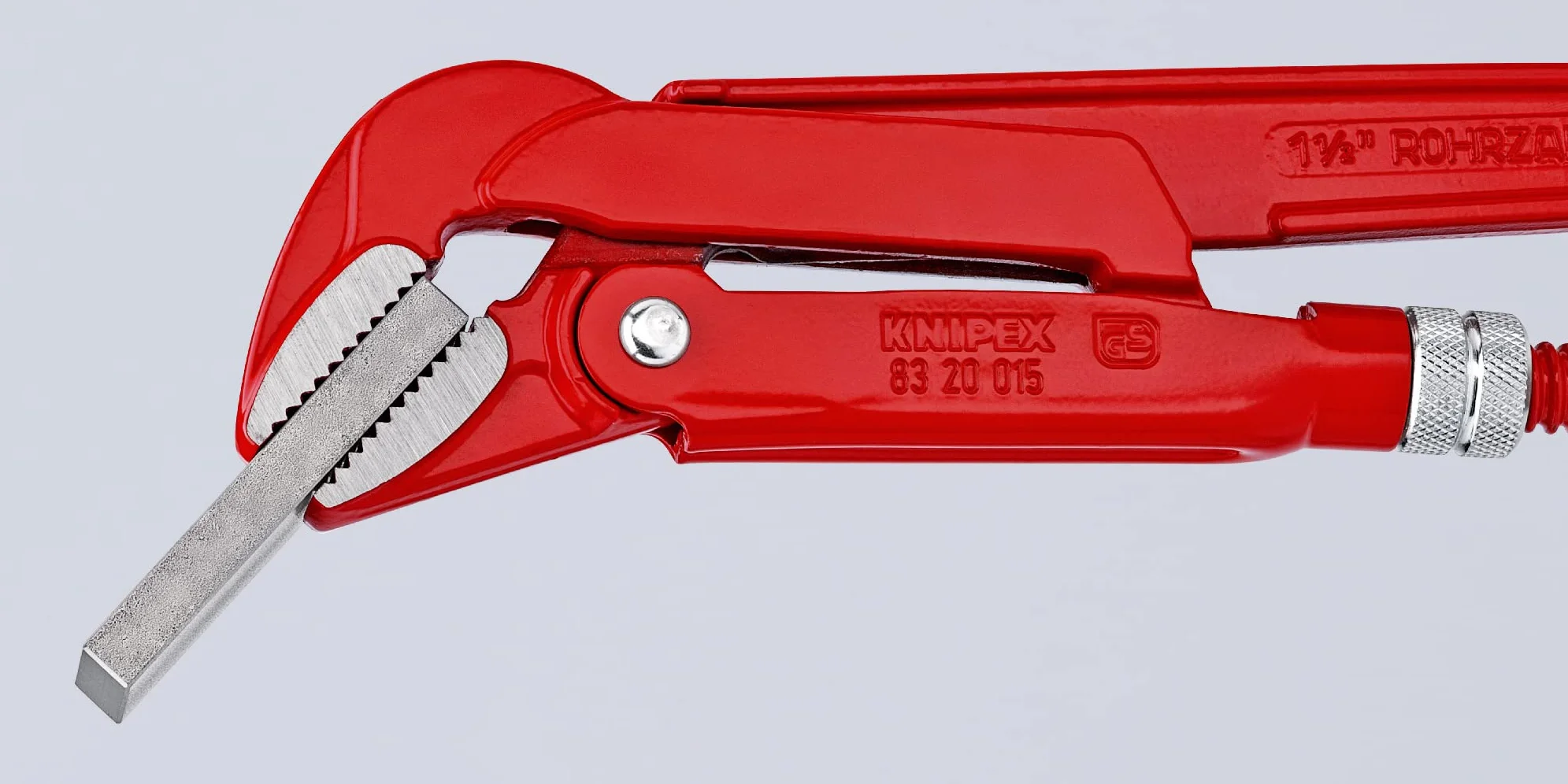 KNIPEX Klucz nastawny do rur 45° malowane proszkowo, czerwone 570 mm, 83 20 020