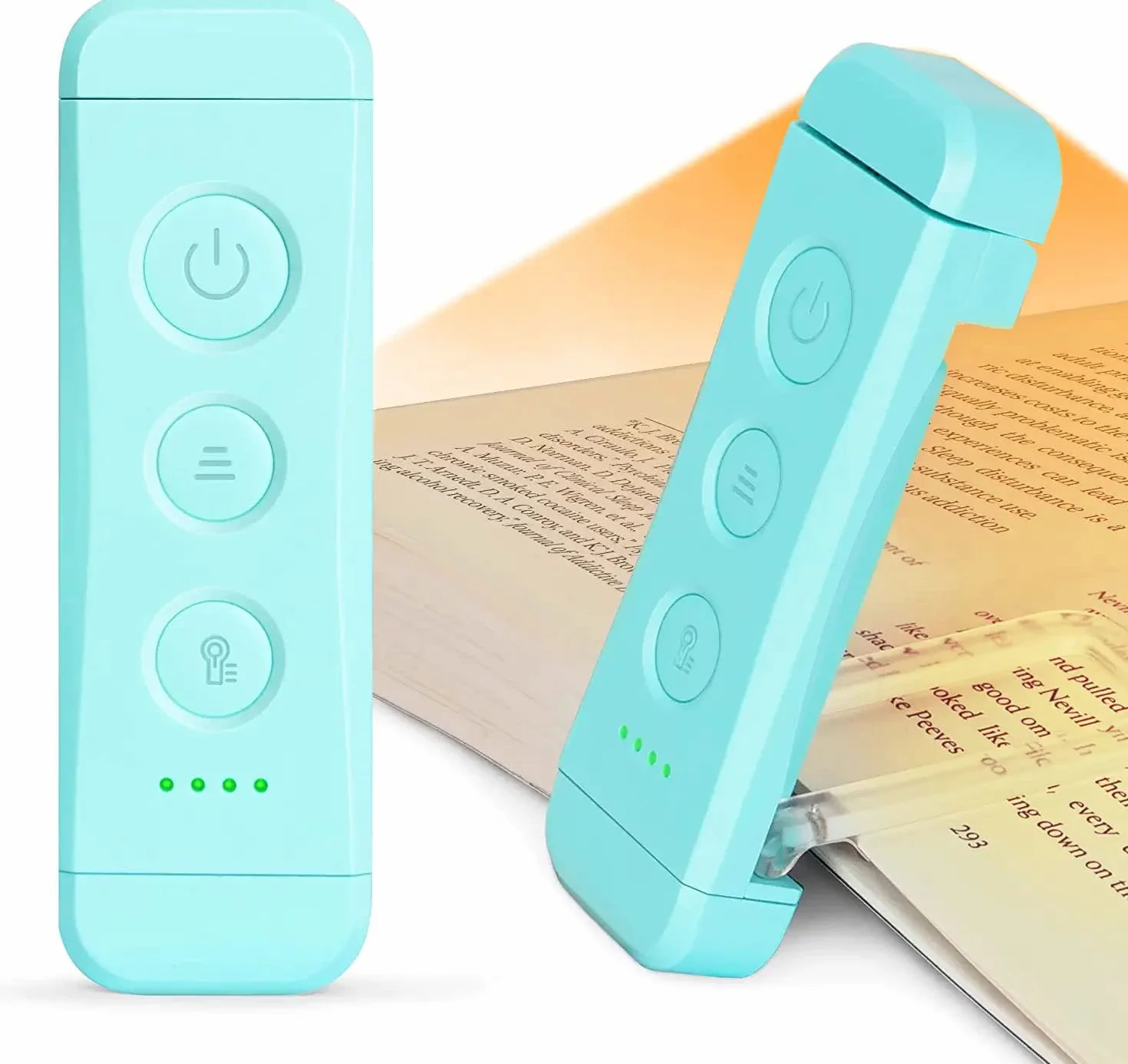 Glocusent USB Rechargeable Book Light, Eye Caring Reading Light Clip on Book, 3 kolory i 5 jasności ściemniania, przenośna i elastyczna, długotrwała do 80 godzin, idealna dla miłośników książek