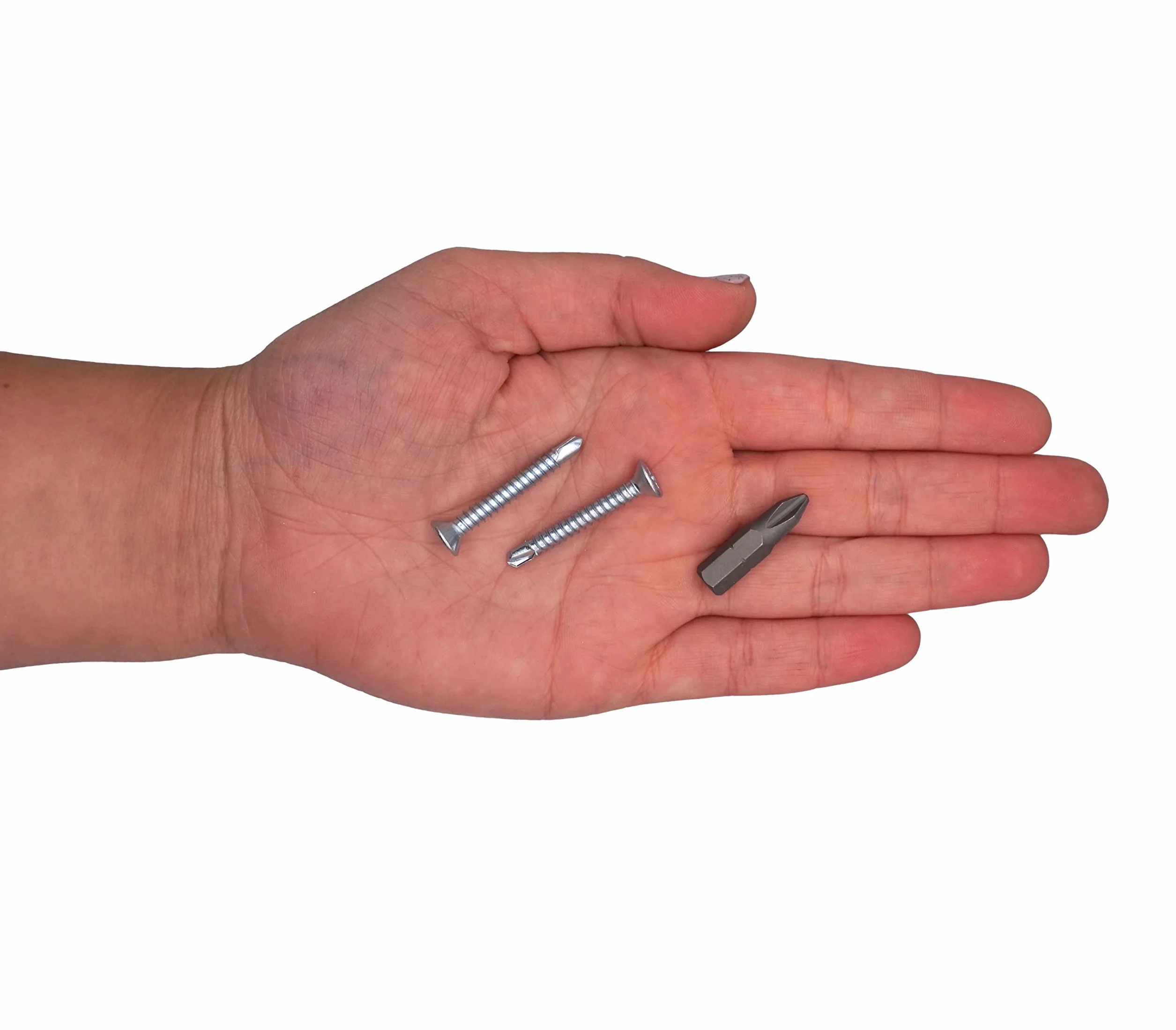 SKIR'CO (250 szt.) DIN 7504 P stal ocynkowana 4,2 x 32 mm wkręty samoniercające do metalu, śruby z łbem stożkowym