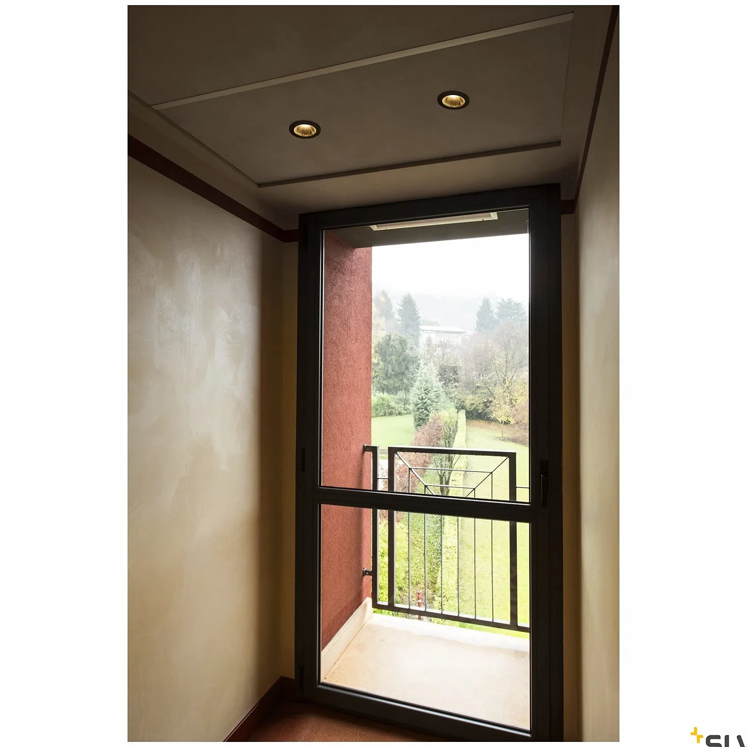 Wpuszczana lampa sufitowa SLV H-LIGHT 3 / oświetlenie ścian, ścieżek, wejść, zewnętrzny spot LED, wpuszczana lampa outdoor, / 2700K 11W 540lm czarna ściemnialna 20 stopni