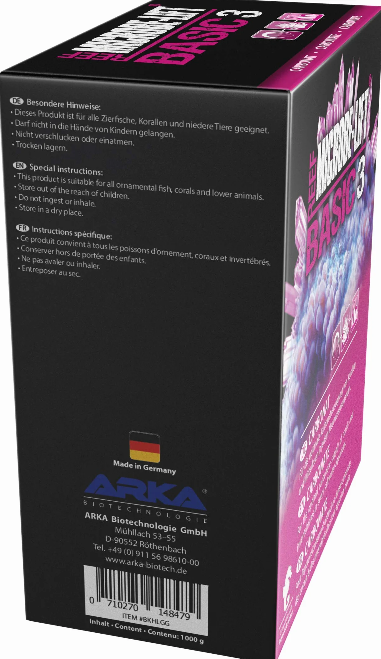 MICROBE-LIFT Basic 3 Carbonate – wysokowartościowy (KH) do każdego akwarium wody morskiej, bardzo wydajny, 1 kg