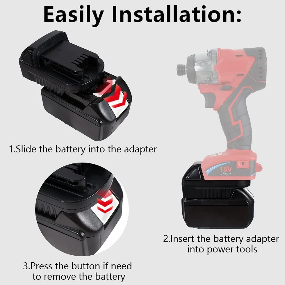 Konwerter adaptera akumulatora MT20ML do elektronarzędzi z akumulatorem litowym Milwaukee M18 18 V, konwertuj z baterią Makita 18 V, 20 V BL1830 BL1840 BL1820 BL1815 do Milwaukee 18V źródło zasilania