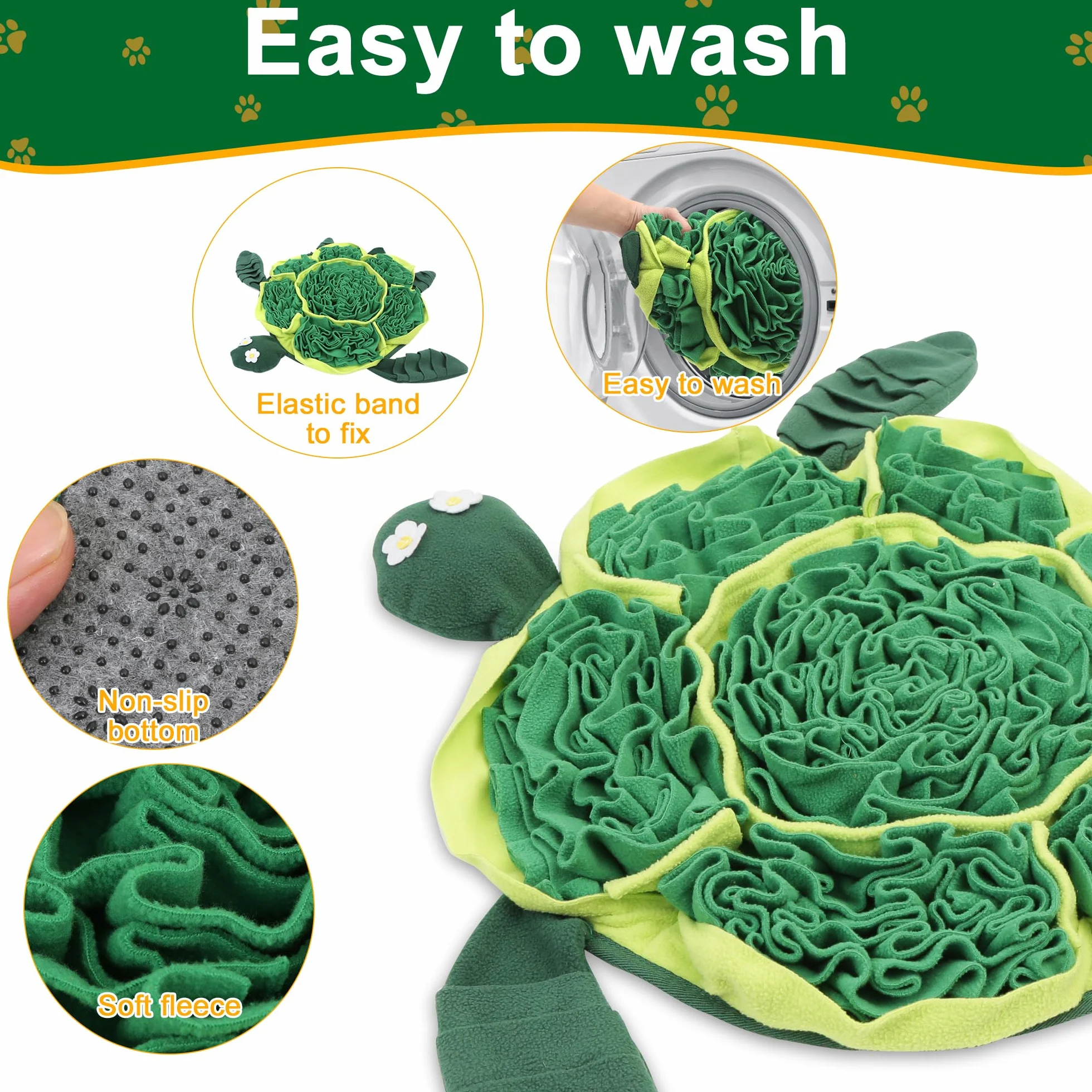 IOKHEIRA Mata wąchowa dla psa, interaktywne maty do karmienia psów, zabawki do treningu zapachów, mata dla psów, duża, dla ulepszonych umiejętności żerowania, treningu i łagodzenia stresu
