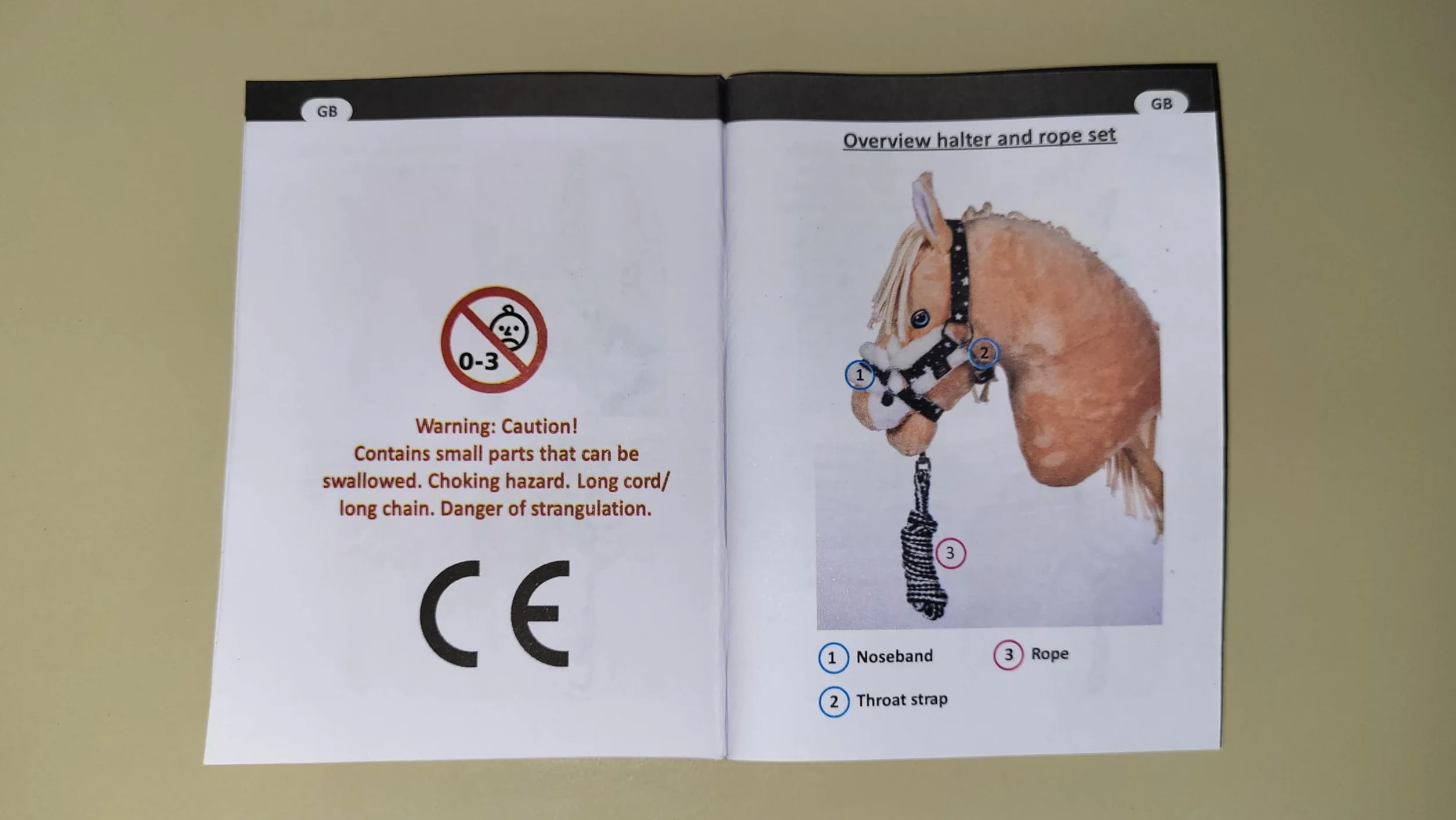 HKM Dziecięcy hobby Horsing Print uzda i dzianina, kwiat, rozmiar uniwersalny