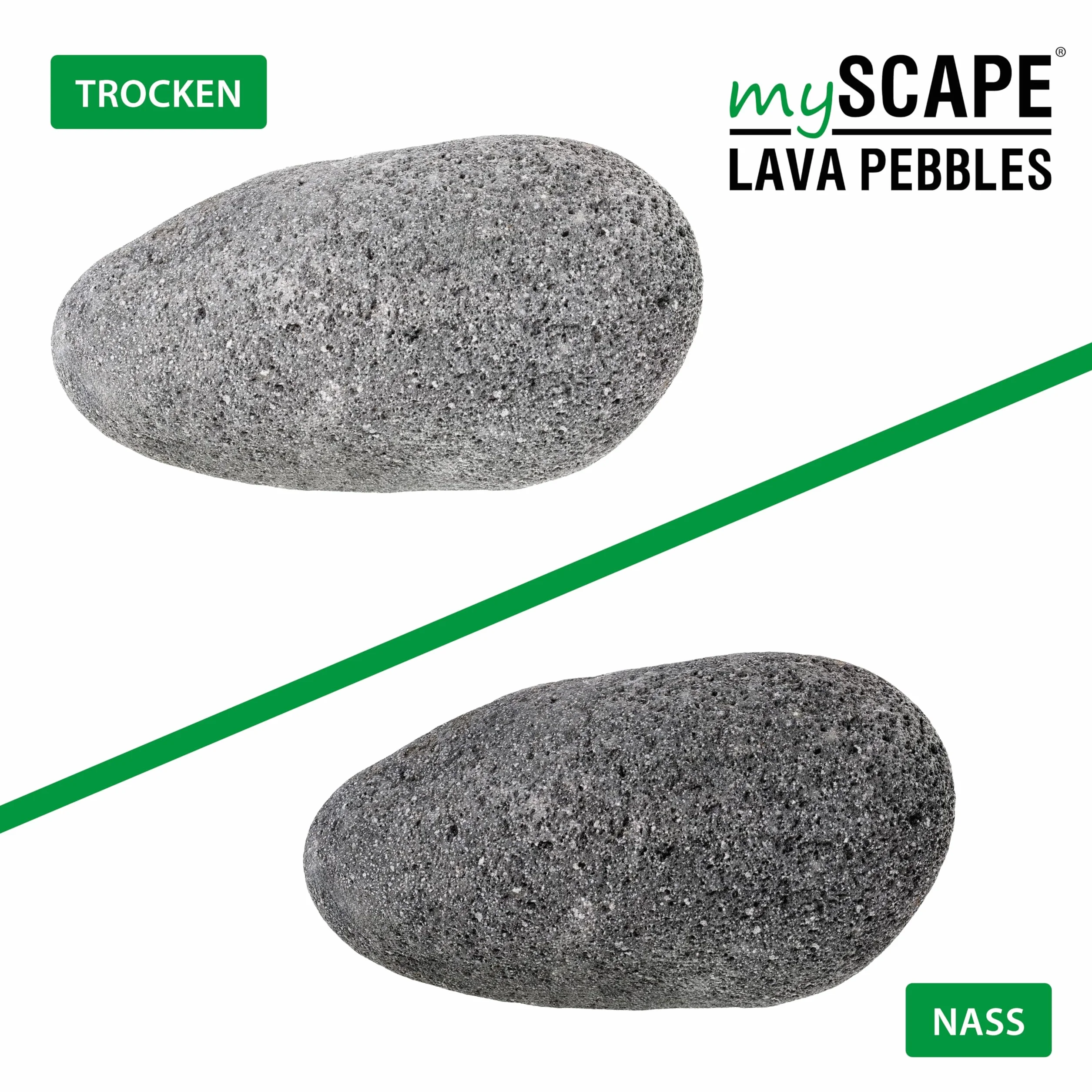 ARKA mySCAPE-LAVA PEBBLES Kamienie do aquascapingu 10-200 mm 10 kg