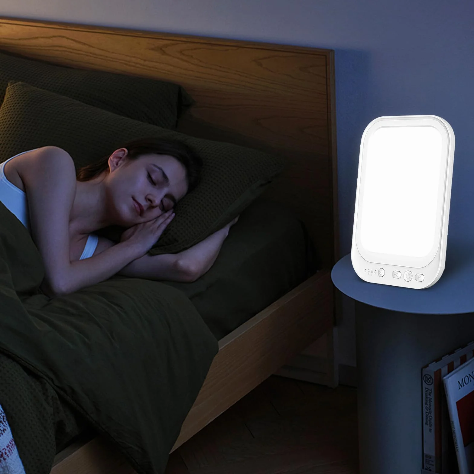 GOMETY Lampa do terapii światłem 10 000 luksów, 4 timery, 3 temperatury barwowe, lampa LED imitująca światło dzienne, składany stojak.