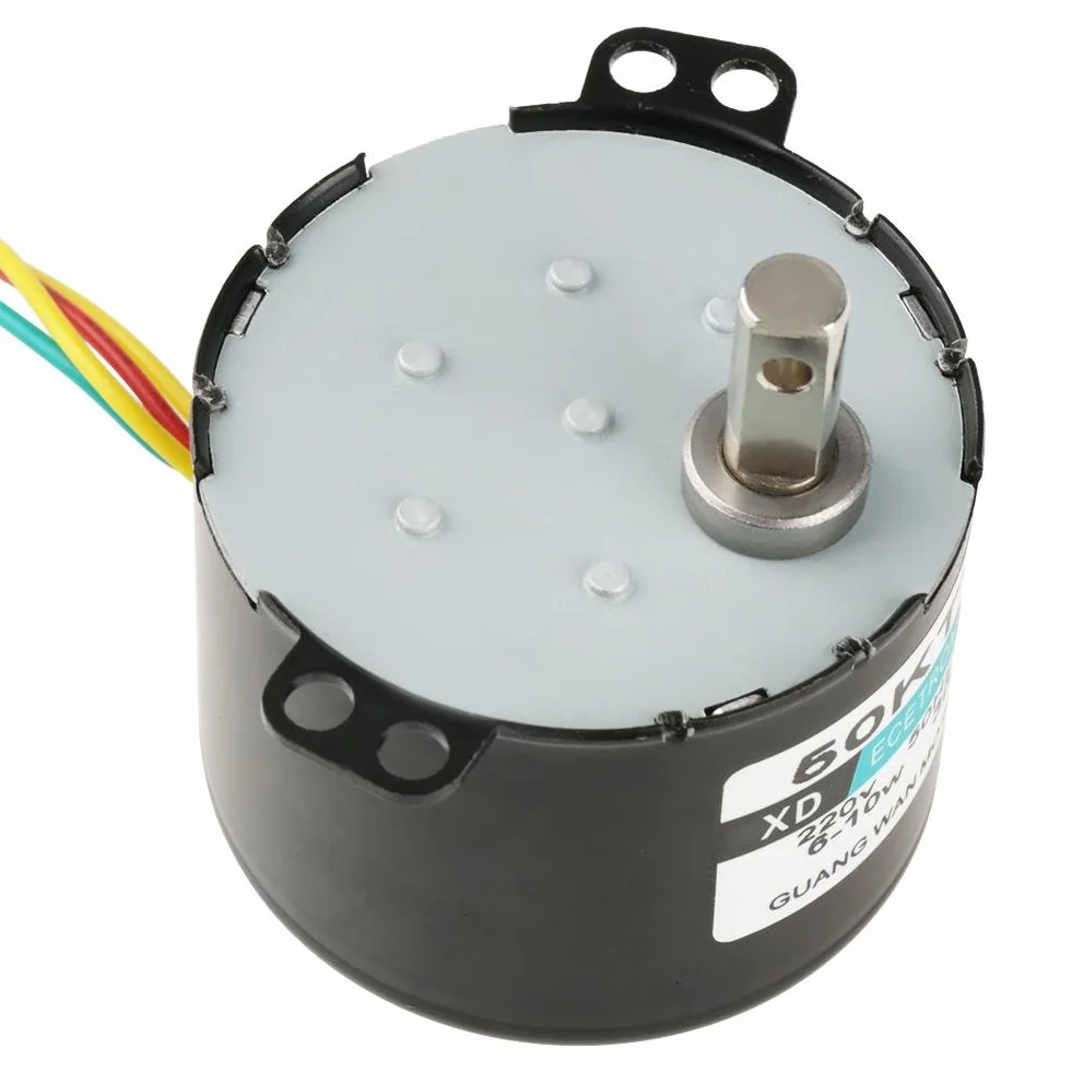 Silnik synchroniczny z magnesami trwałymi 50KTYZ CW/CCW Silnik elektryczny o niskiej prędkości i wysokim momencie obrotowym AC 220 V 6-10 W miniaturowy (5 obr./min)