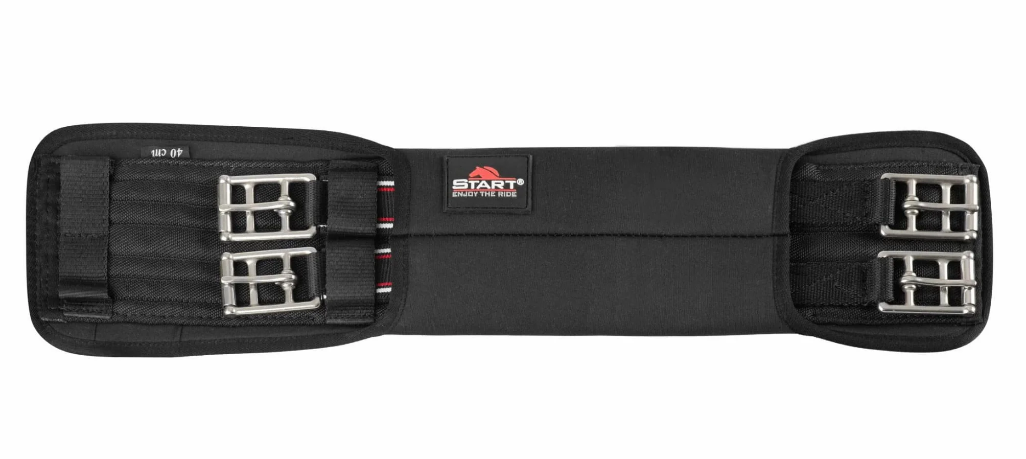 Popręg ujeżdżeniowy dla konia START elastyczny, neoprenowy (Czarny, 55 cm)